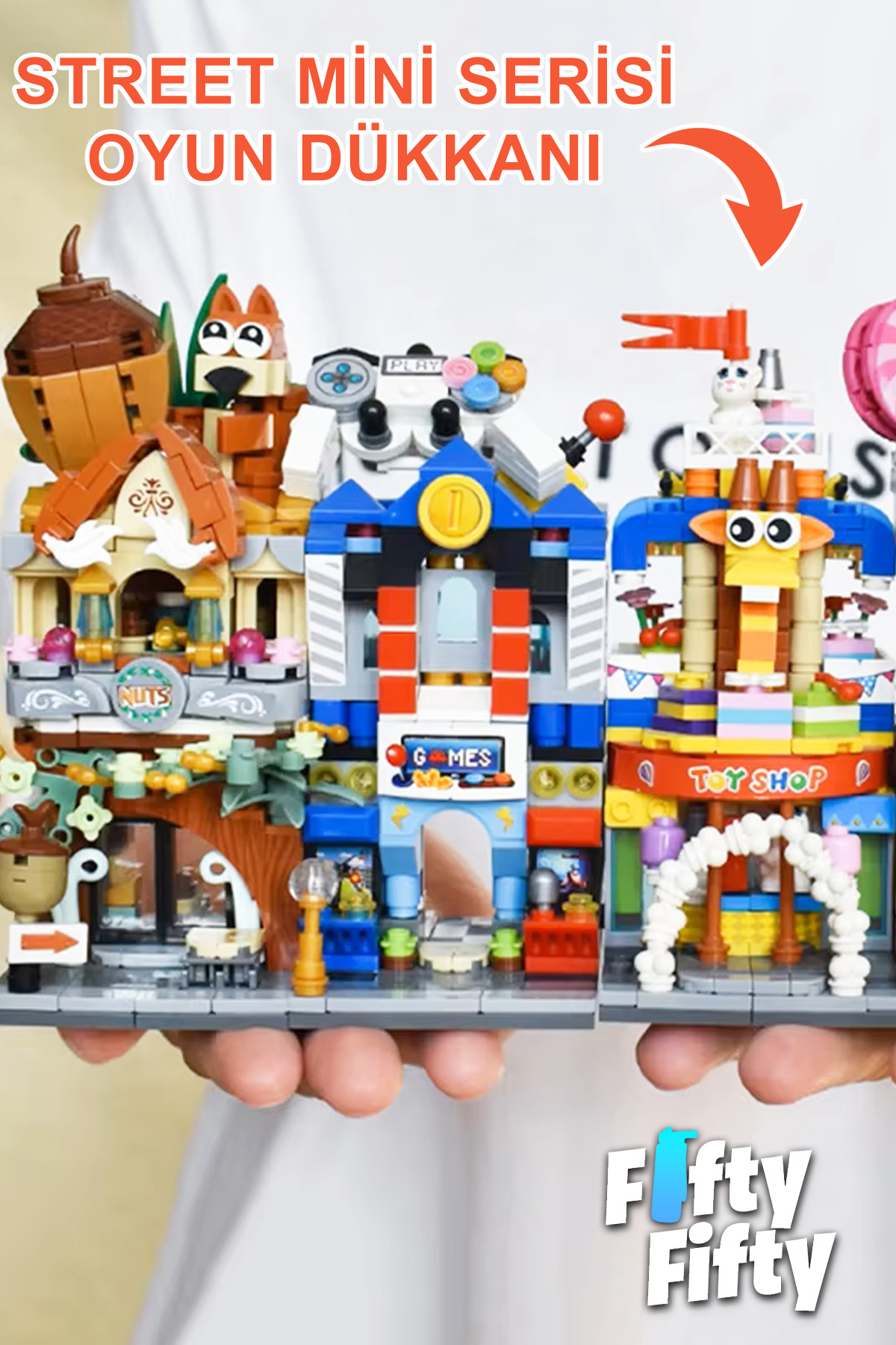 مجموعه مینی خیابانی لوز فروشگاه اسباب‌بازی – Lz1643 (۴۱۴ قطعه) مجموعه ساختمانی اسباب‌بازی