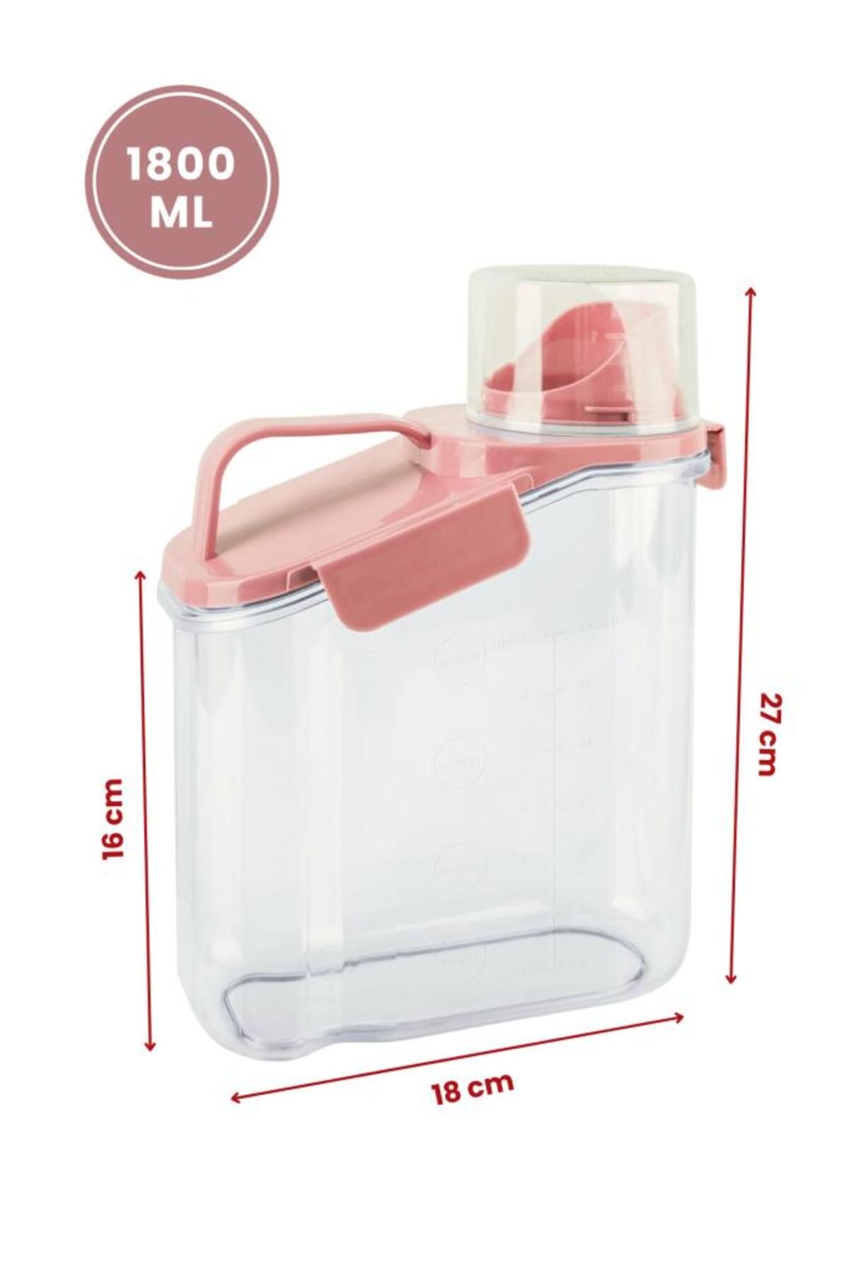 Flora-Multifunctional Flour, Pulses, Detergent Storage Container (Leakproof with Gasket) 1800 ml Set of 3 3