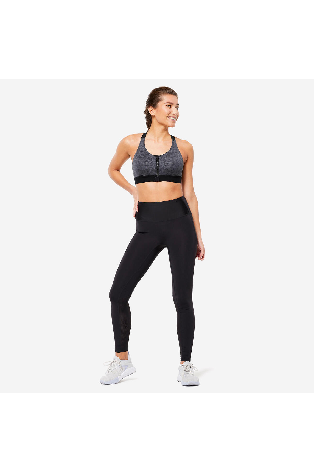 Decathlon Fermuarlı Sporcu Sütyeni - Yüksek Destek görsel 2