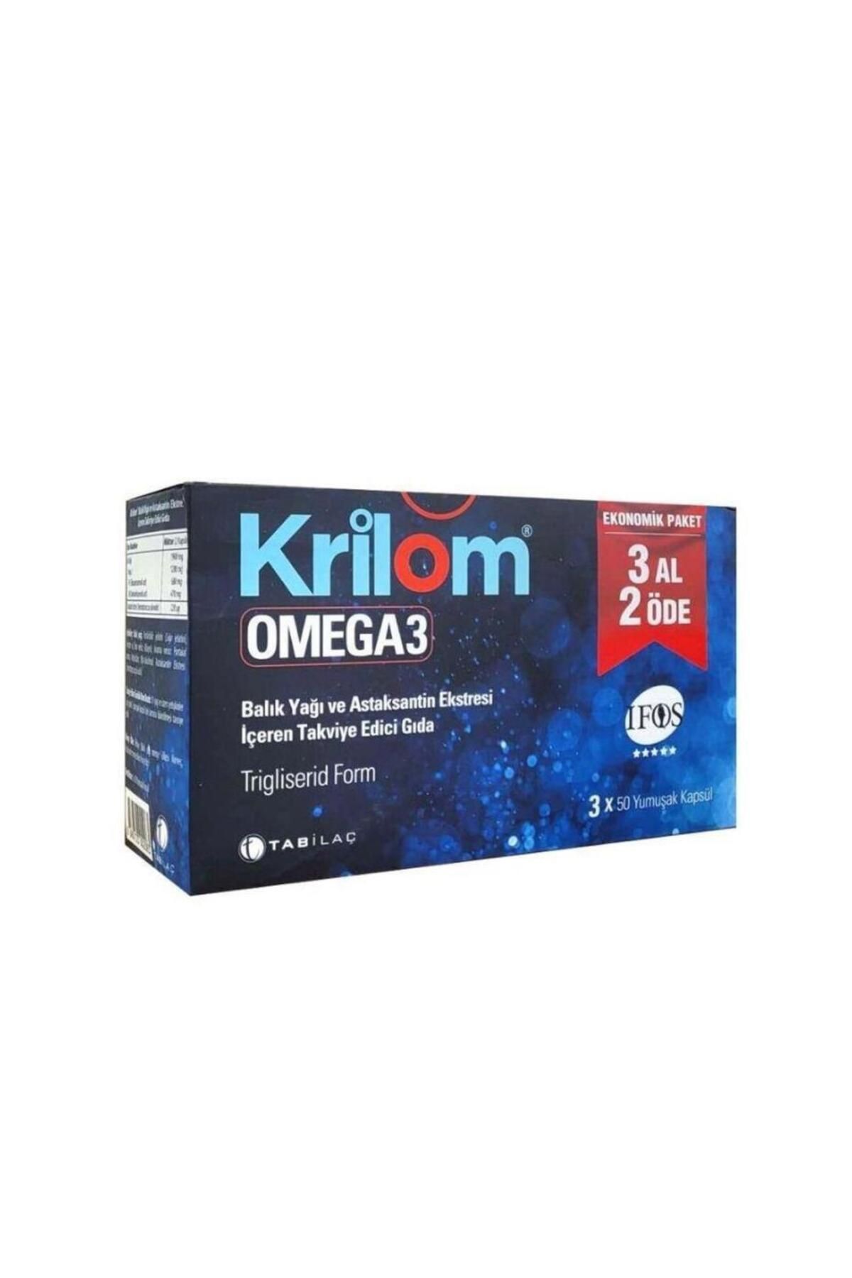 TAB İlaç Sanayi A.Ş Krilom Omega3 50 Yumuşak Kapsül 3 Al 2 Öde