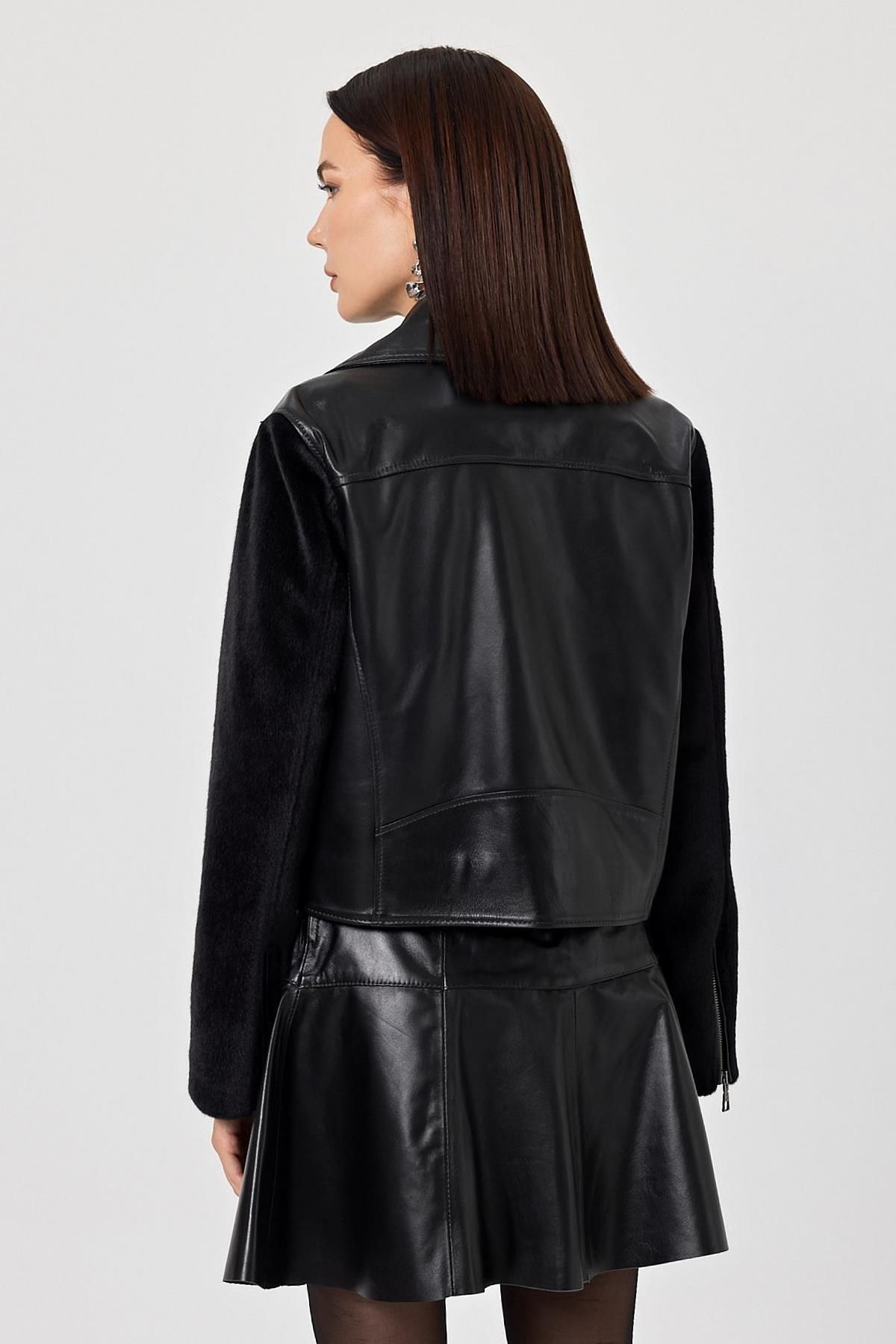 Deri Company-Pamela Black Women's Leather Coat 4