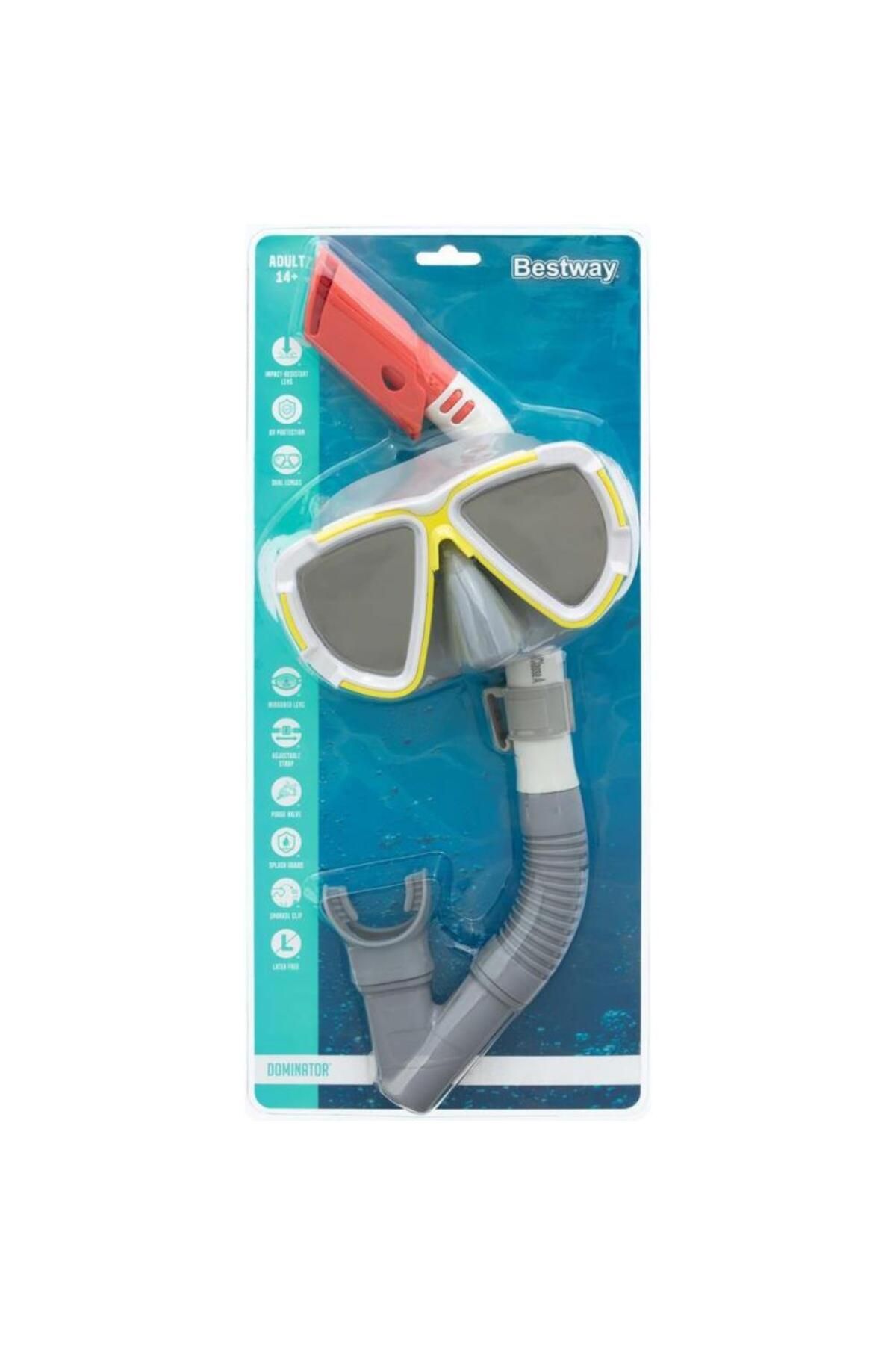 BESTWAY Dominator 2 Aynalı Maske Snorkel Set - 24053