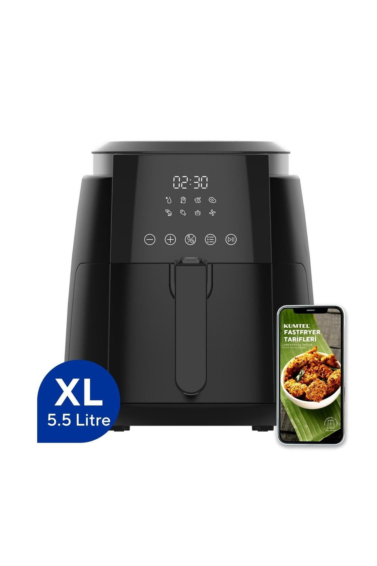 KUMTEL Digital Fastfryer XL ( Yağsız Fritöz Airfryer ) HAF-02