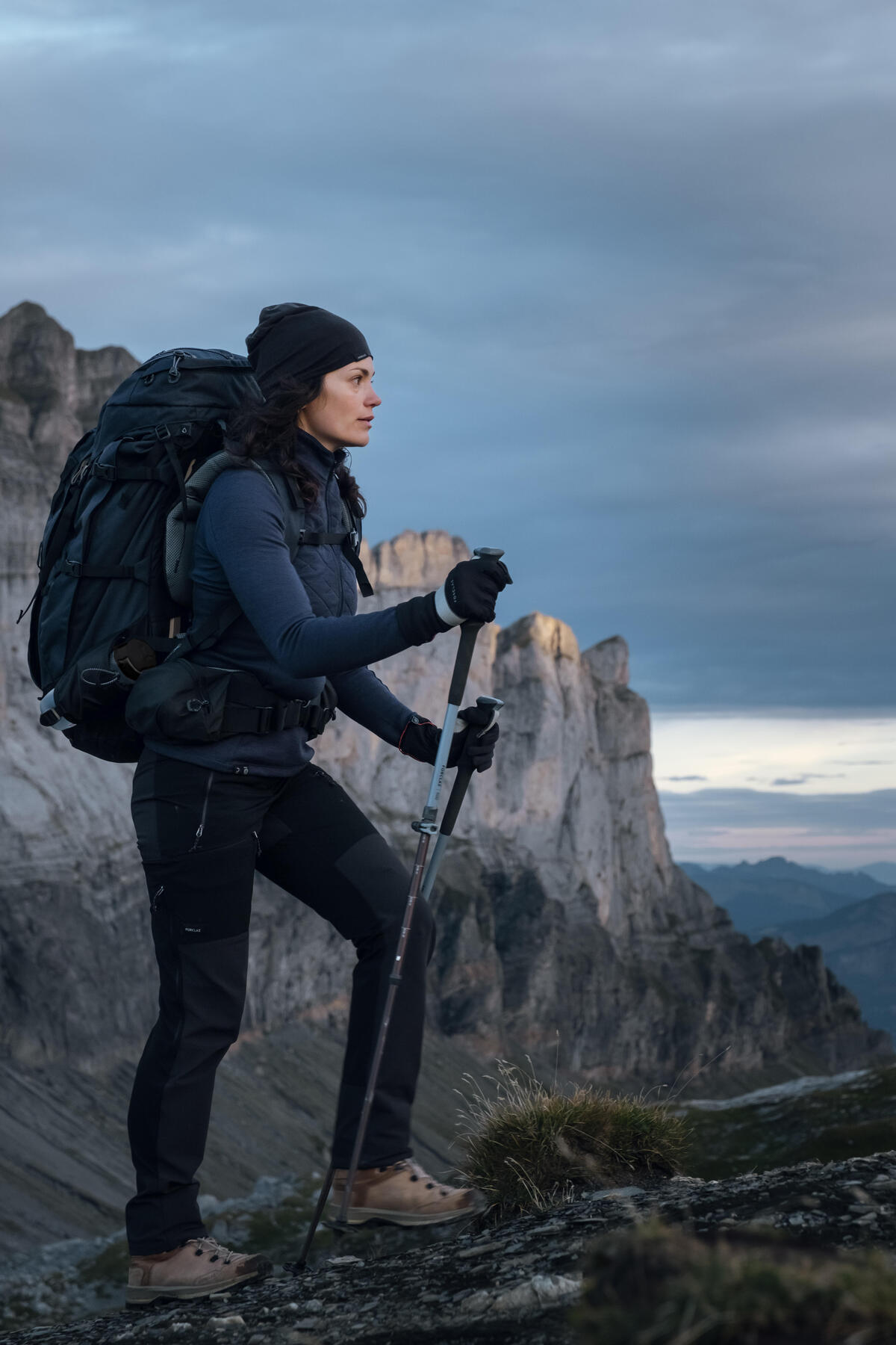 Decathlon  Yetişkin Outdoor Trekking Dokunmatik Eldiveni - Siyah - Mt500 - Görsel 7