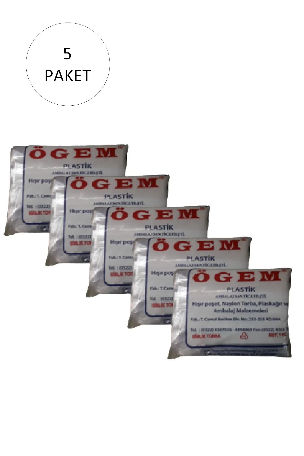 LiderGlobal Bakkaliye Naylon Torba Birlik 20x30 cm 1 kg 5 Paket (Takriben 1,150 Adet)