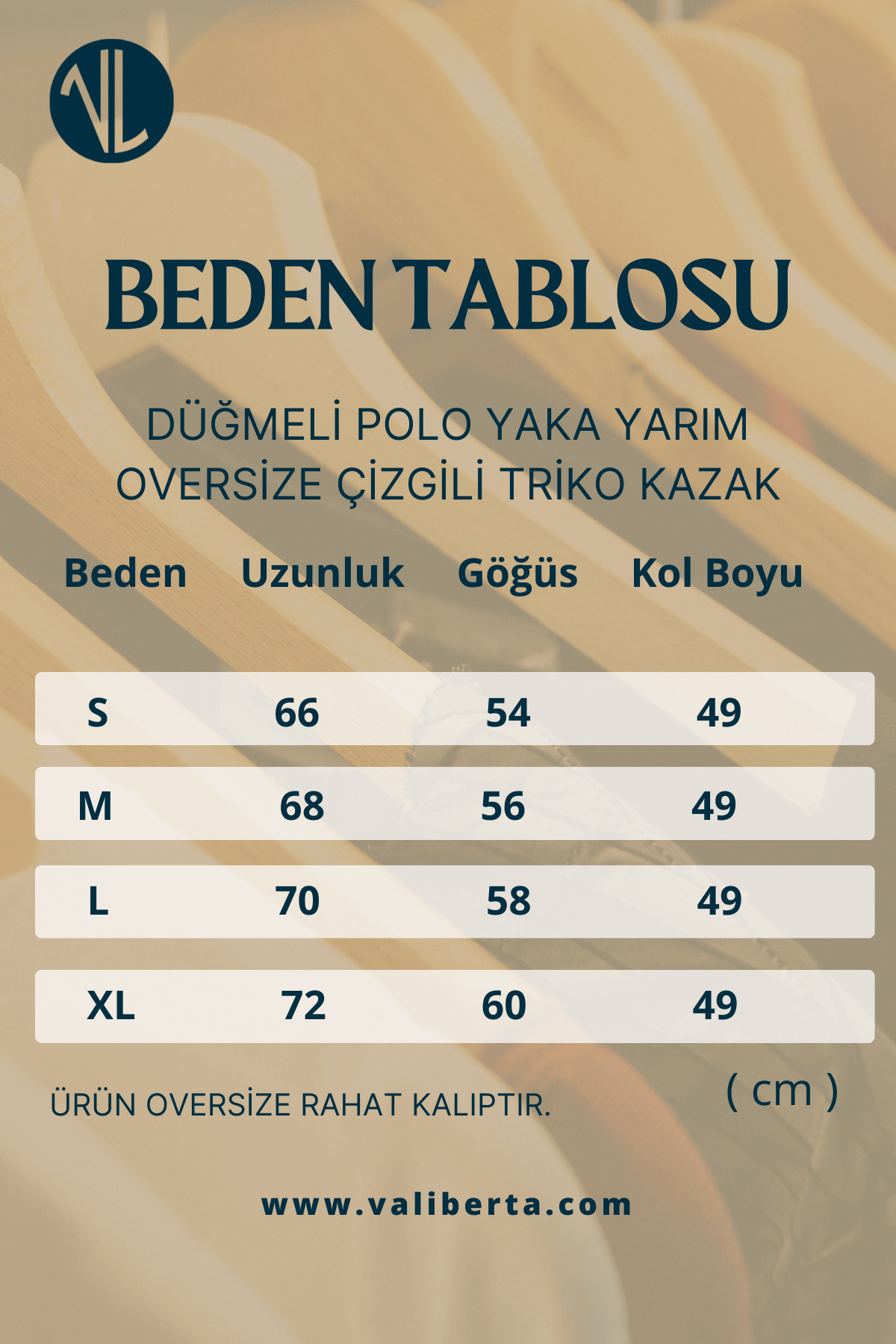 Valiberta-سترة تريكو مخططة نصف كبيرة الحجم بياقة بولو - بيج 5