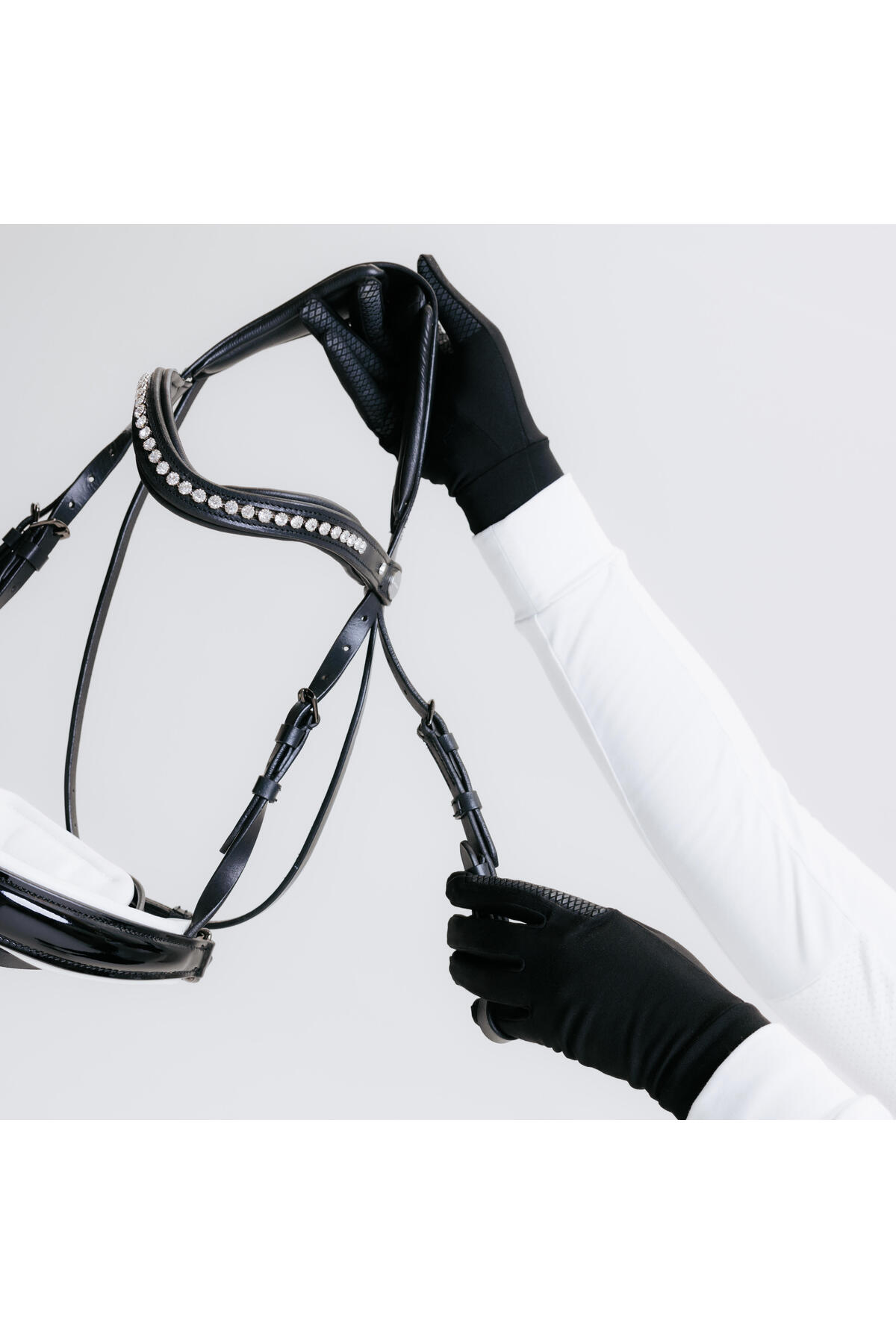 Decathlon  Fouganza Yetişkin Binici Eldiveni - Siyah - 100 - Görsel 2