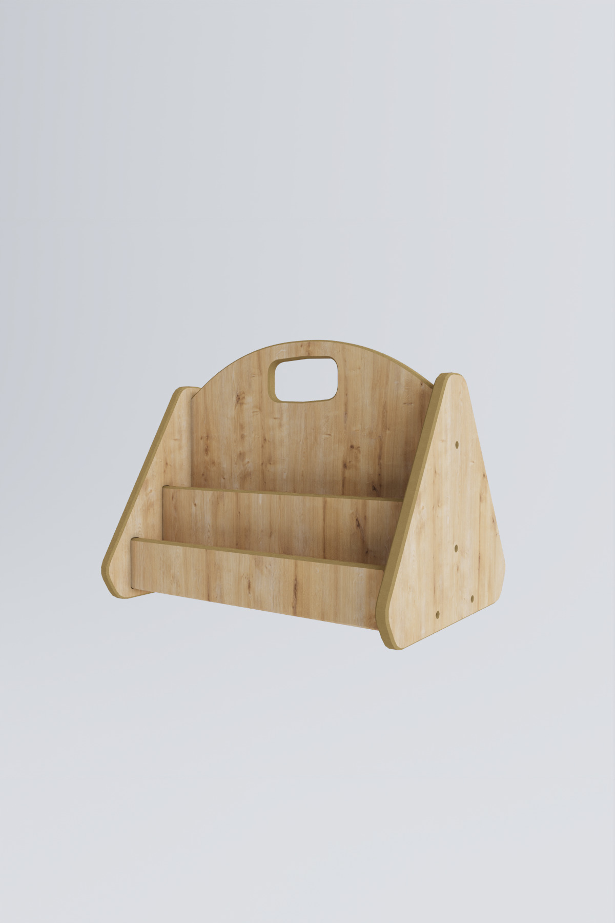 zeo wood design Montessori Mdf Çocuk Kitaplığı - Safir Meşe fotoğrafı 3 (önizleme)