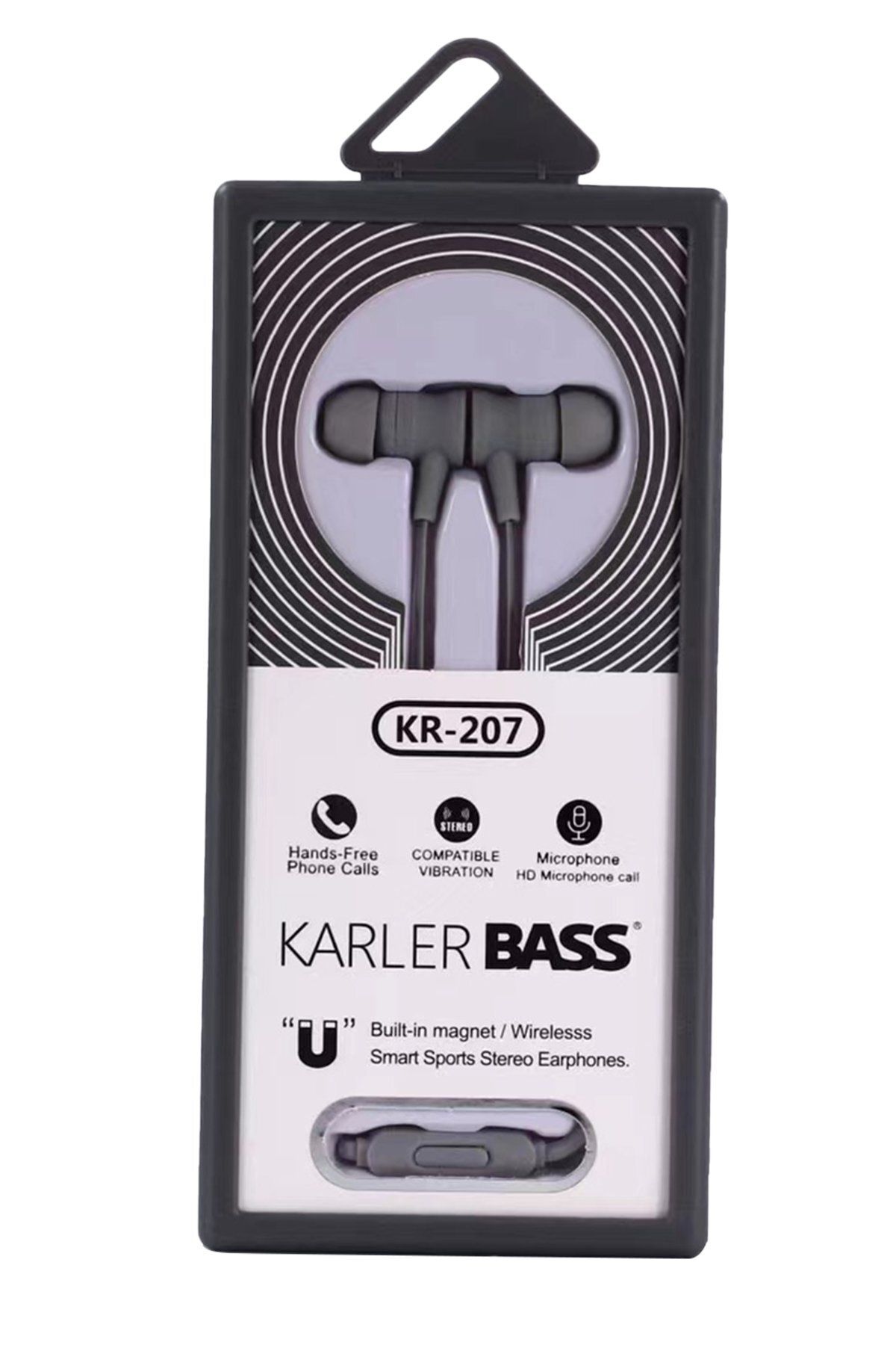 Karler Bass KR-207 Mıknatıslı Kablolu Kulaklık - Gri 645140