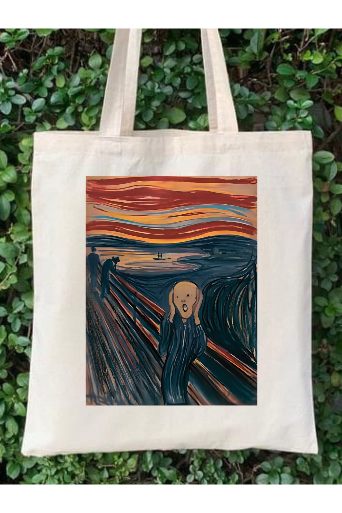 Cemira-Edvard Munch Scream Design Tote Bag Cloth Bag 1