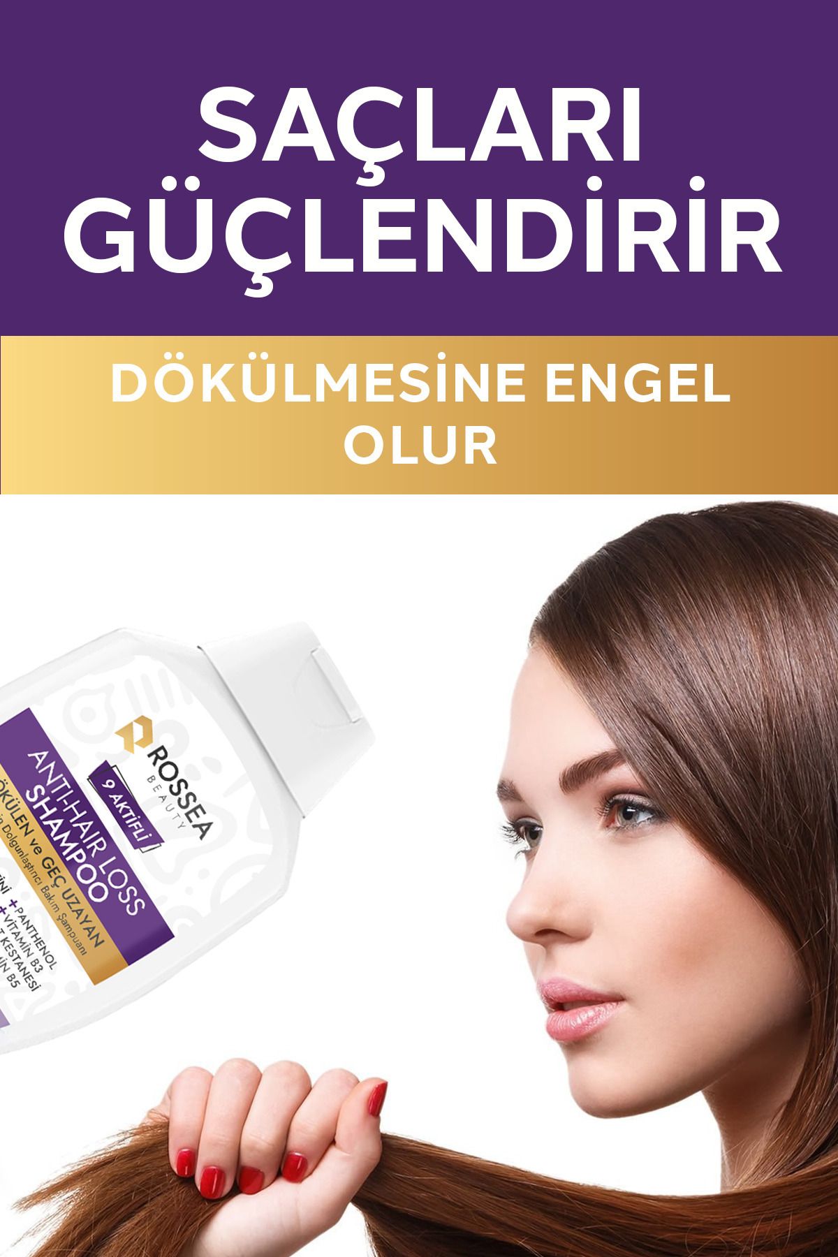 ROSSEAN BEAUTY Kolajen Ve Keratin Saç Dökülmesine Karşı Hızlı Sac Uzatan Dolgunlaştırıcı Onarıcı Besleyici Şampuan-3