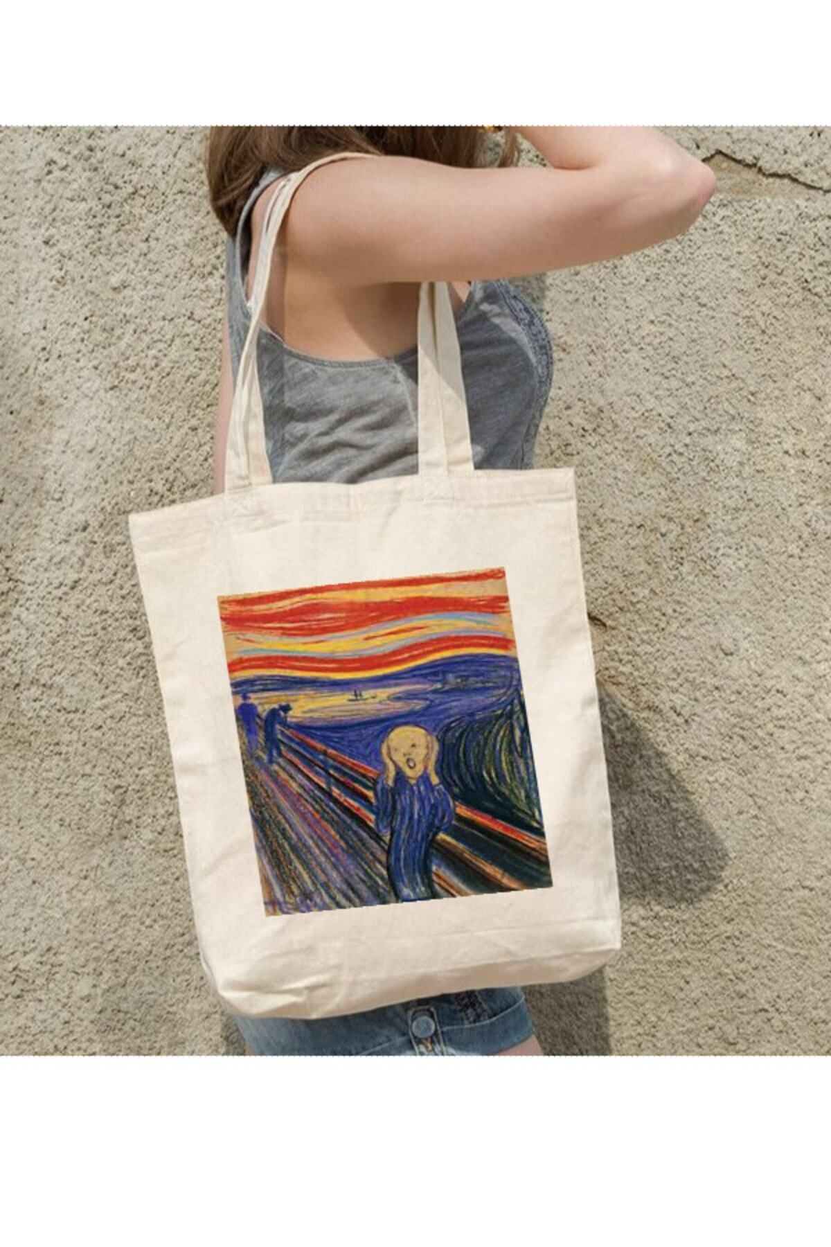 Cemira-Edvard Munch Scream Design Tote Bag Cloth Bag 4