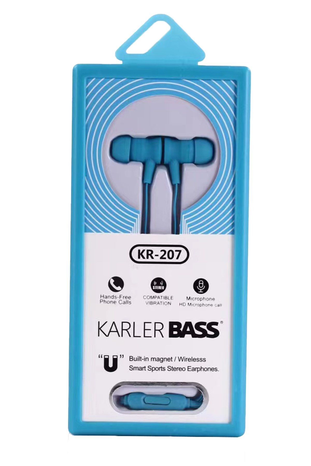 Karler Bass KR-207 Mıknatıslı Kablolu Kulaklık - Mavi 645140