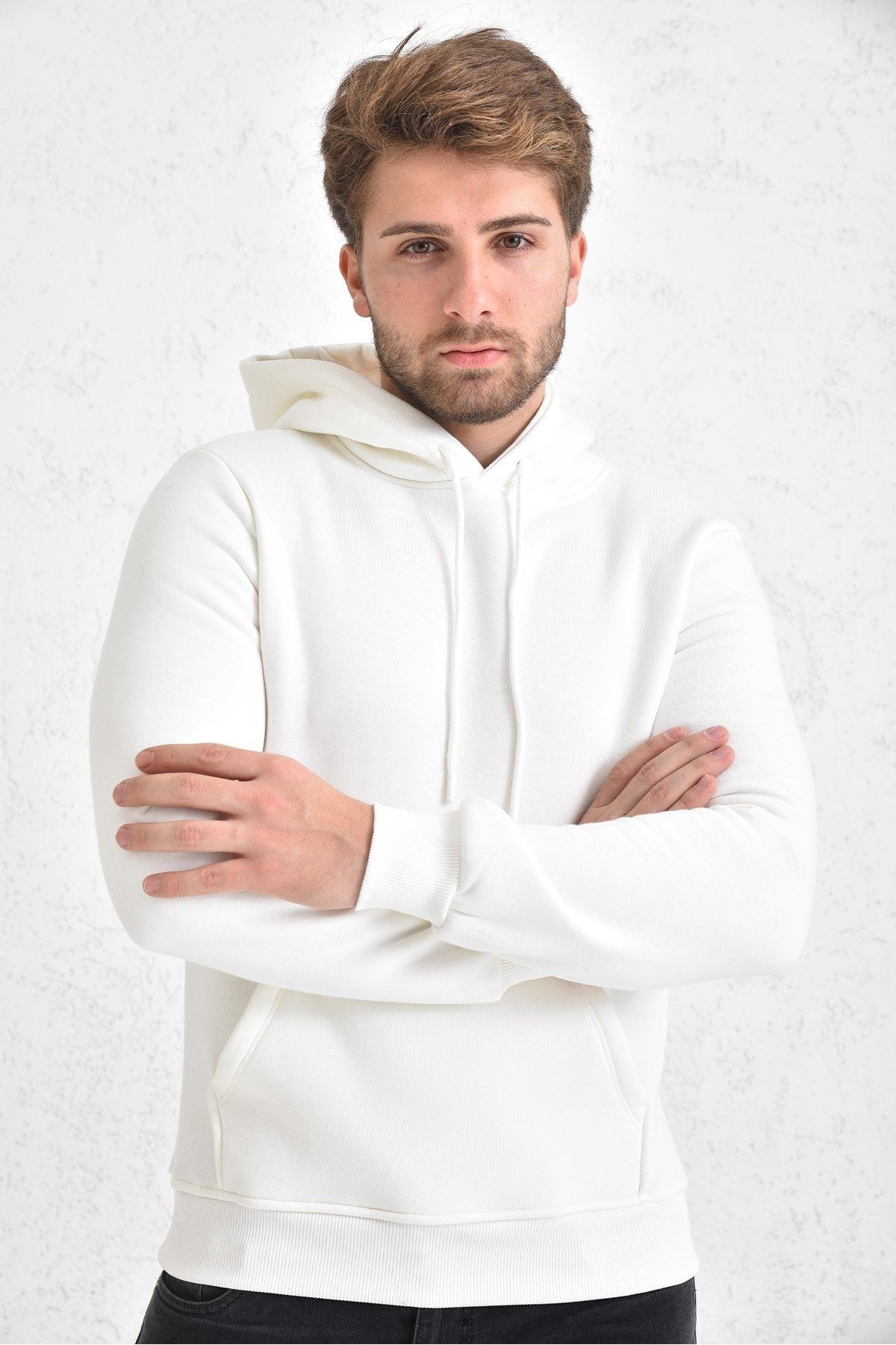 ayakuydur-Men's Sweatshirt - Tulnn Hooded, Hooded, White 3