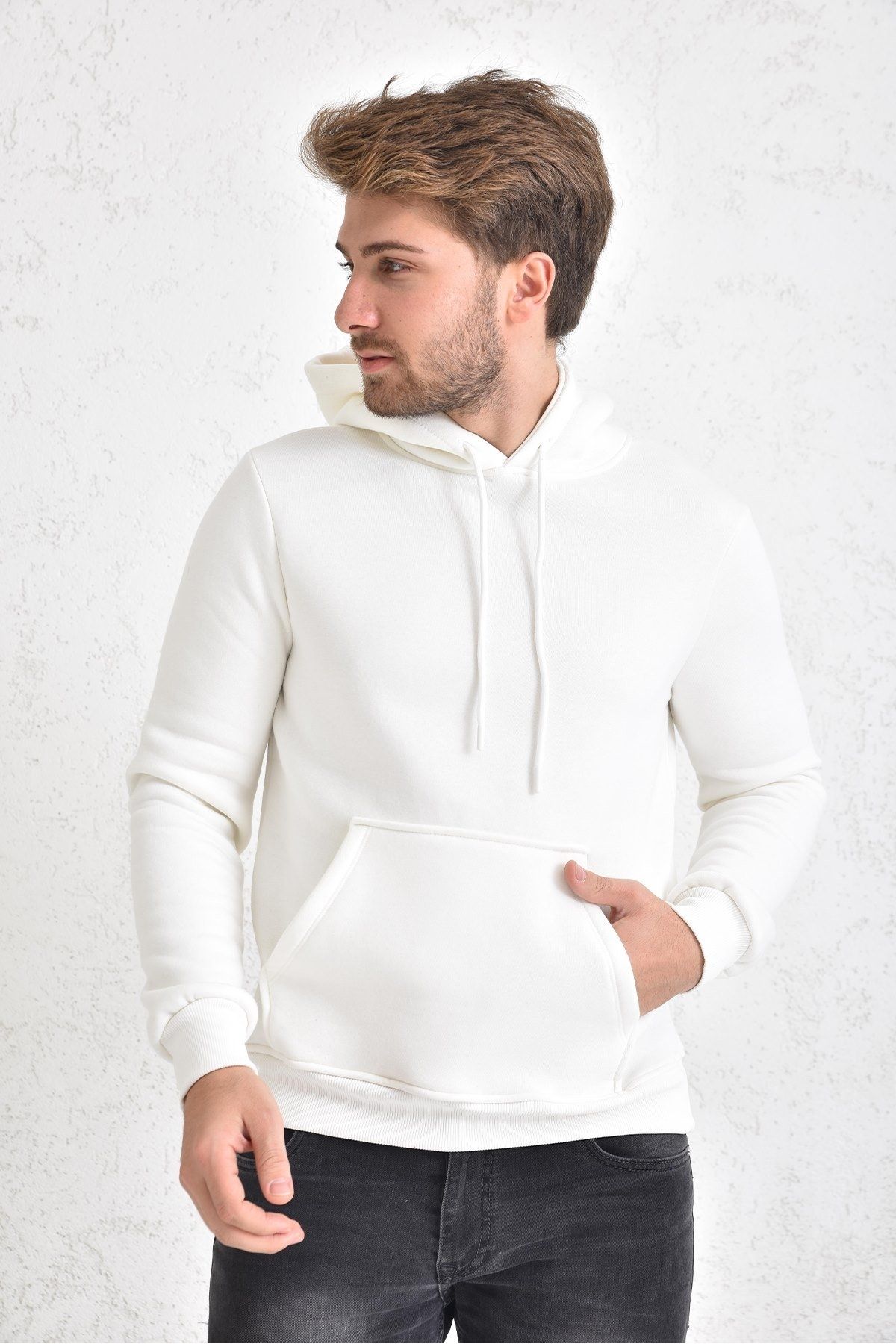 ayakuydur-Men's Sweatshirt - Tulnn Hooded, Hooded, White 6