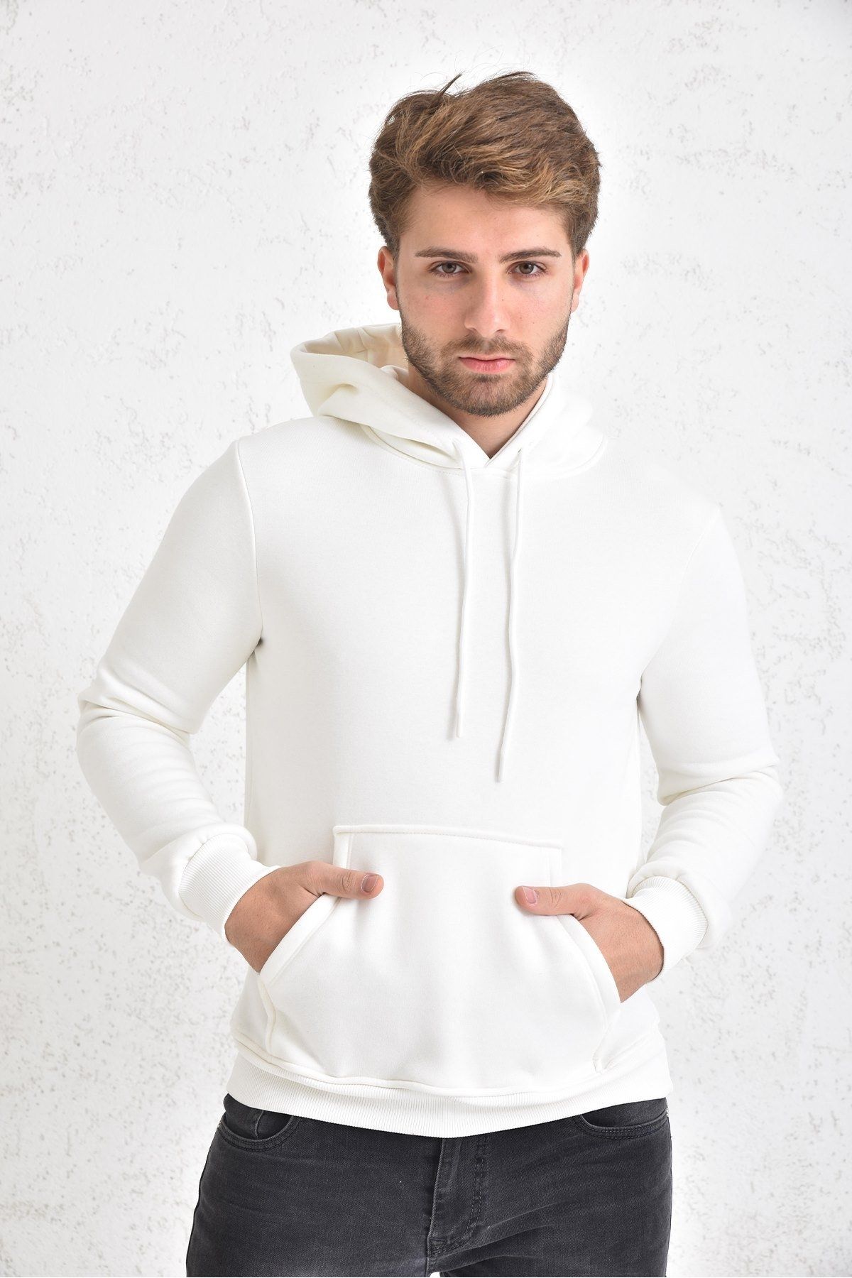 ayakuydur-Men's Sweatshirt - Tulnn Hooded, Hooded, White 7