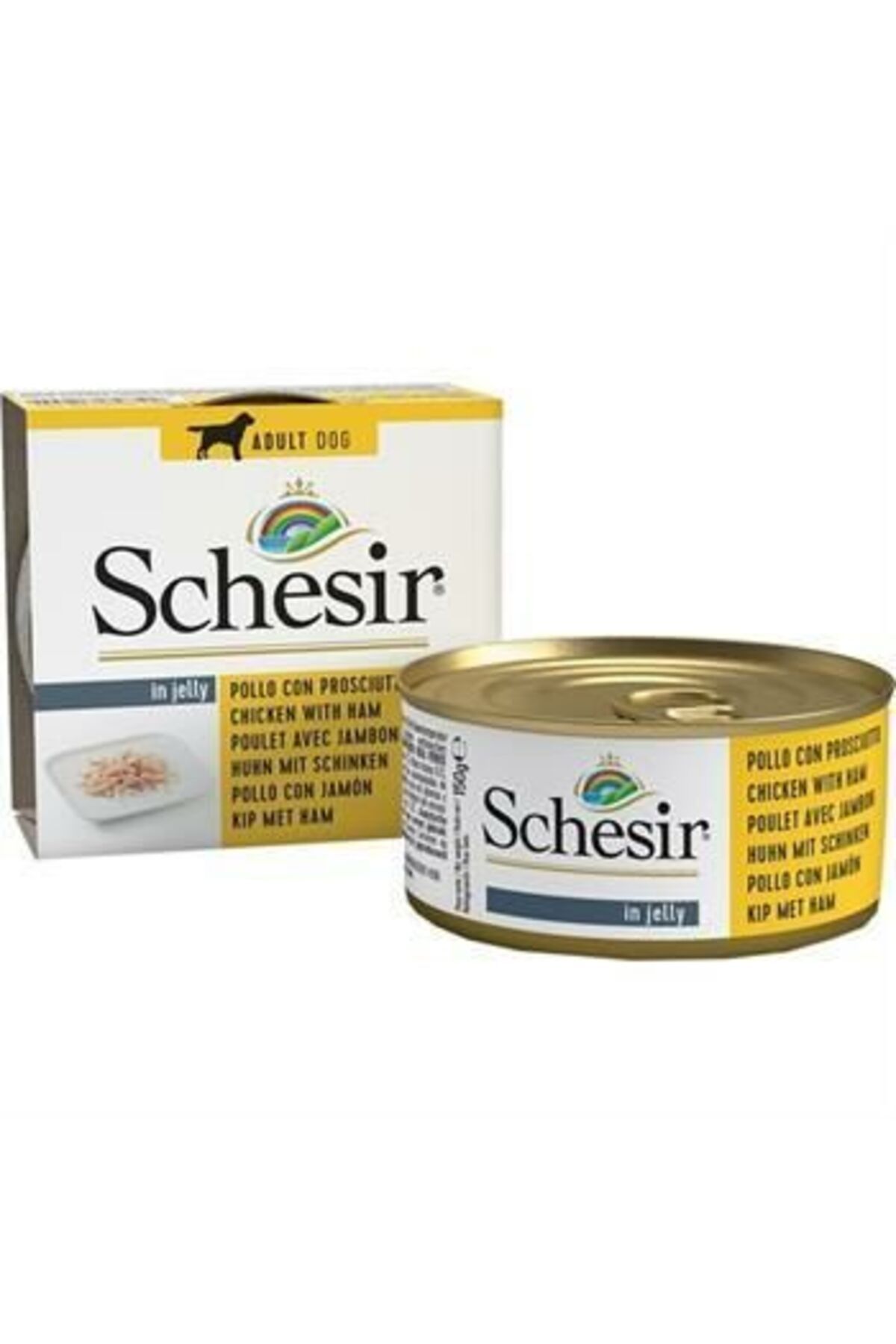 Schesir Jelly Pouch Tavuklu ve Domuzlu Fileto Konserve Yetişkin Köpek Maması 150 Gr - Petshopundan