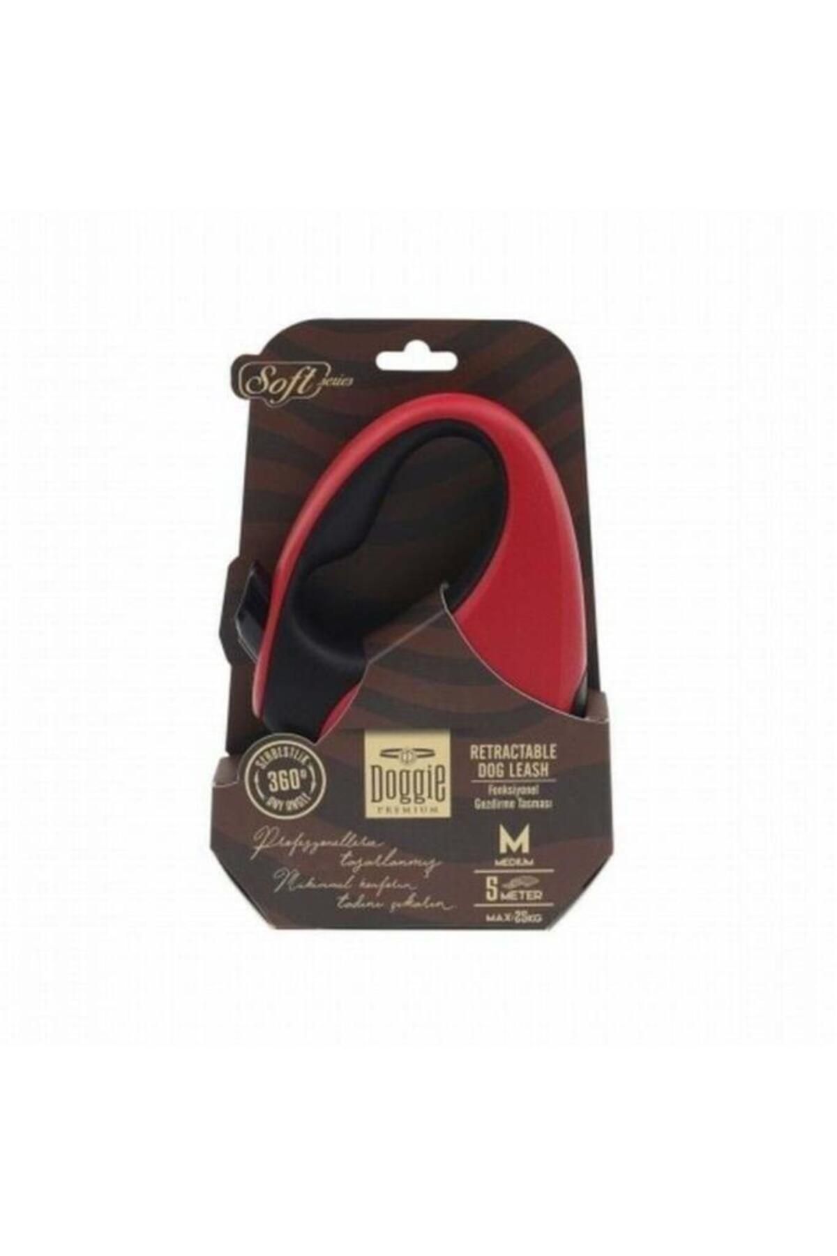 O Dog Furlo Doggie Soft Otomatik Köpek Uzatma Tasması Medium Kırmızı 25 Kg 5 Mt