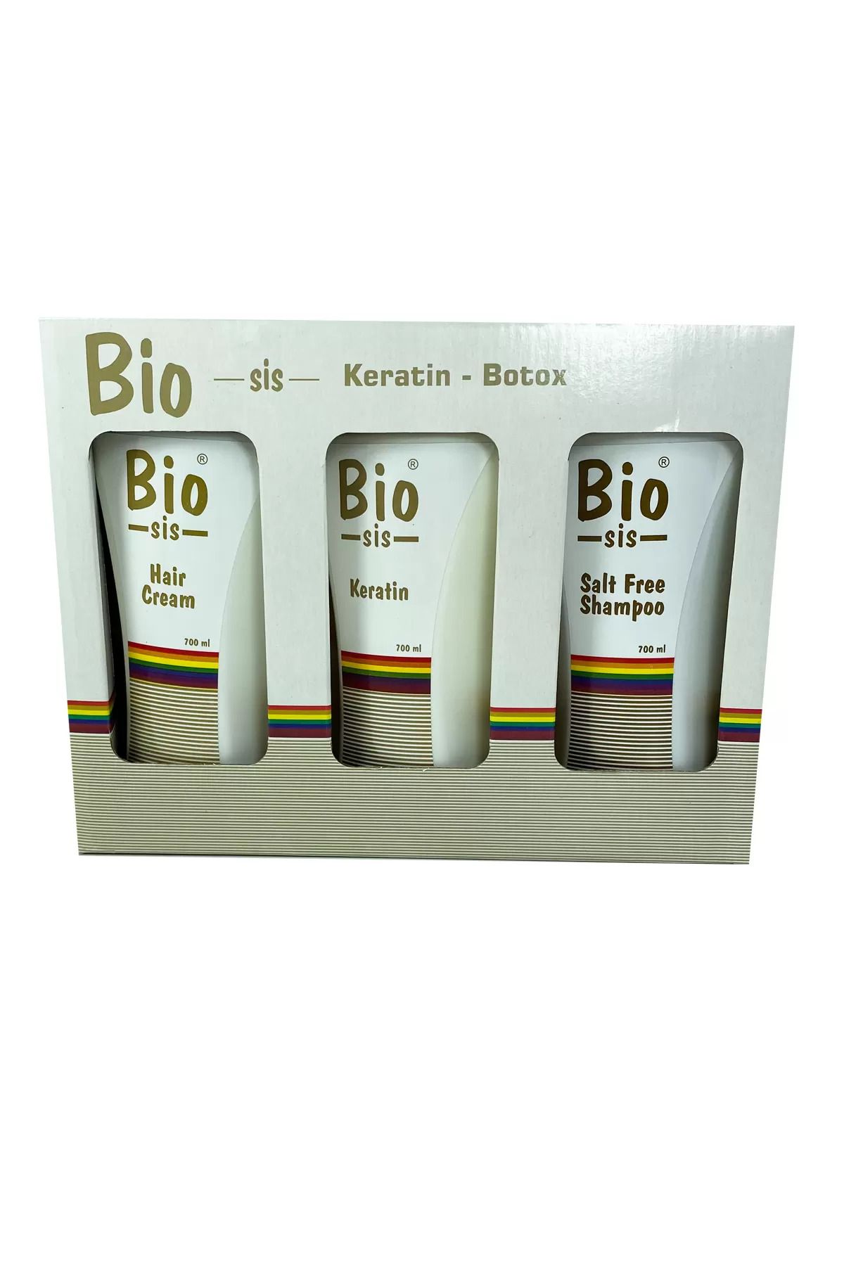 Bio Sis Brezilya Fönü 3'lü Kutulu Set Keratin + Saç Kremi + Tuzsuz Şampuan Düz Ve Işıltılı Saçlar Botox-2