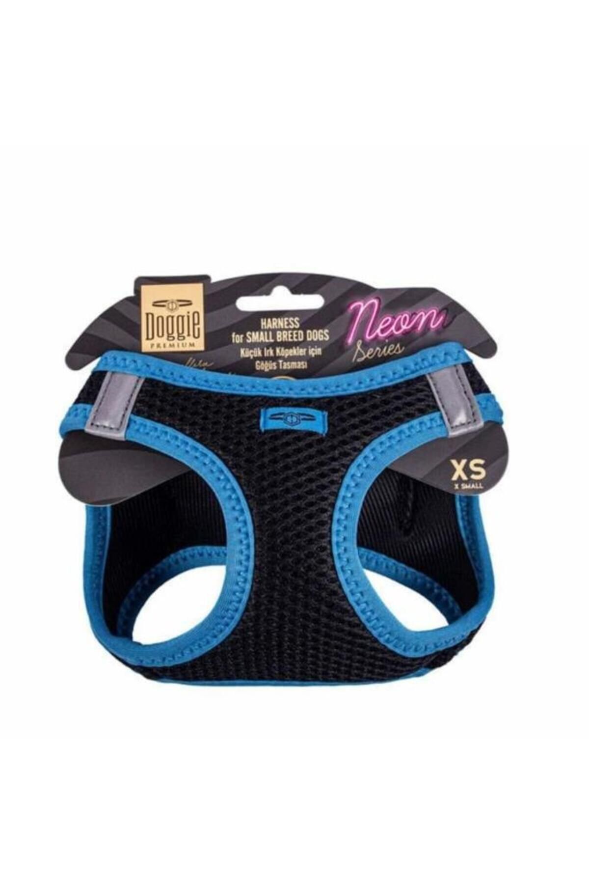 O Dog Doggie Havalı Dokuma Neon Küçük Irk Köpek Göğüs Tasması Xsmall Mavi 30-34 Cm-ANGXSBLUE