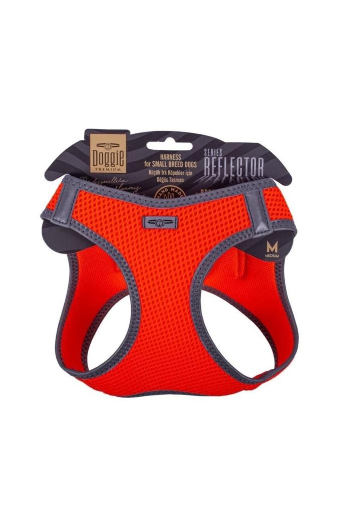 O Dog Doggie Havalı Dokuma Reflektör Küçük Irk Köpek Göğüs Tasması Medium Turuncu 38-44 Cm - Petshopundan