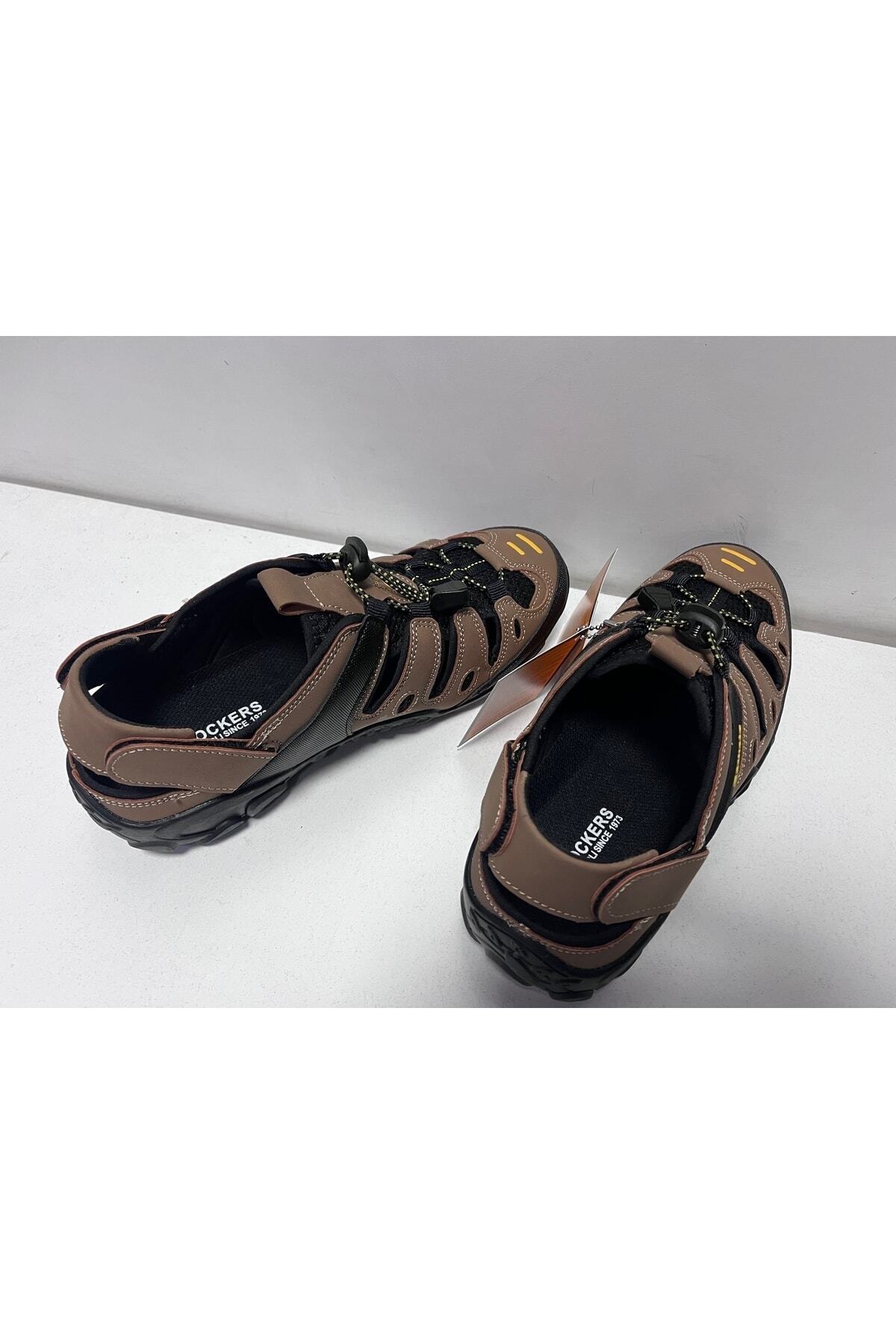 Dockers-Ανδρικά παπούτσια πεζοπορίας από γνήσιο δέρμα σε καφέ χρώμα 216504 2
