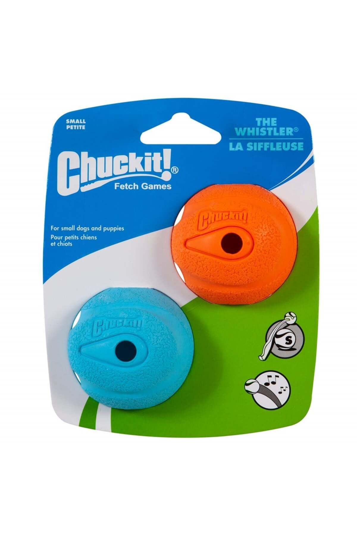 Chuckit-! The Whistler 2-Piece Dog Play Ball (Small Size) 1