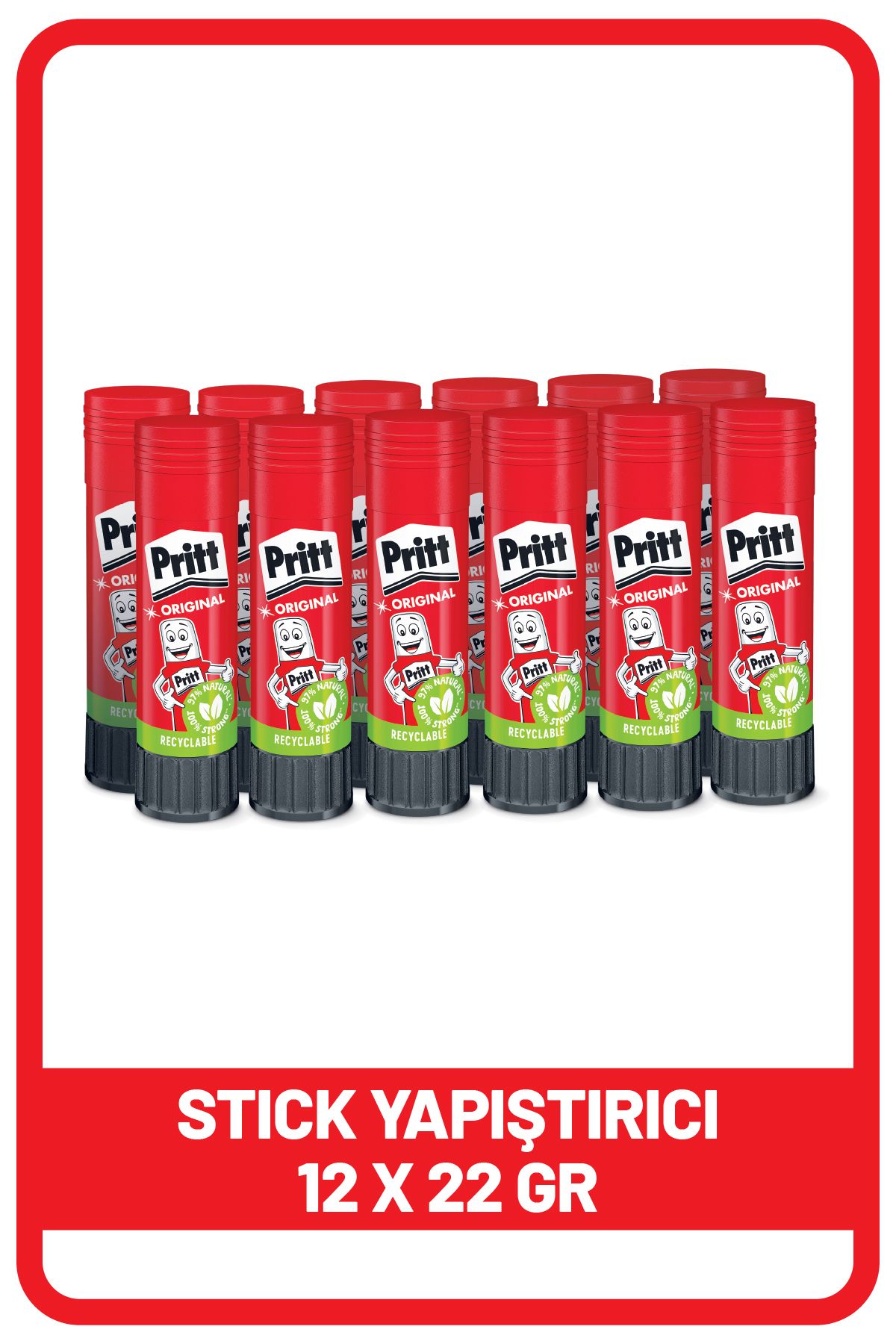 Pritt Stick Yapıştırıcı 22 Gr 208845 12'li Paket