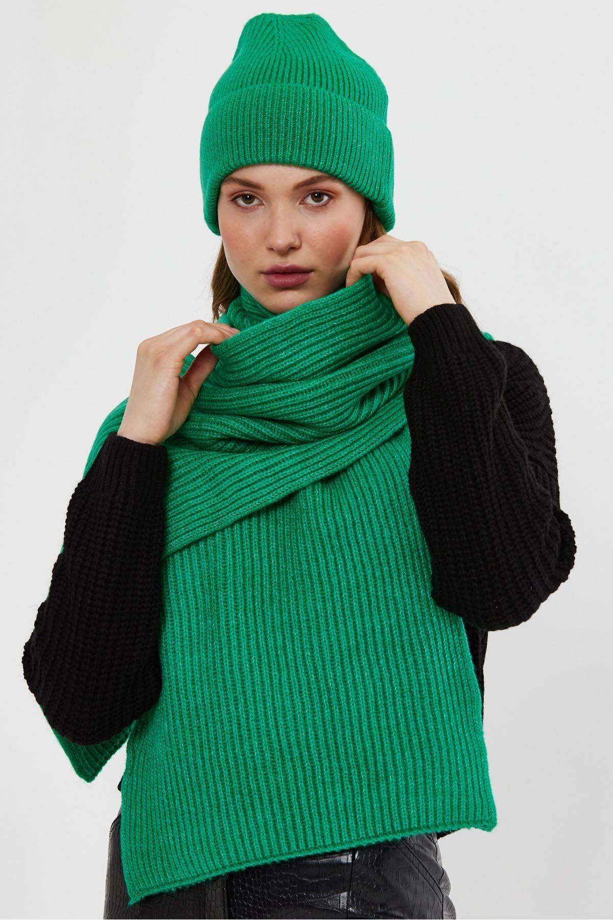 SHERIN-Green Knitwear Beret 4