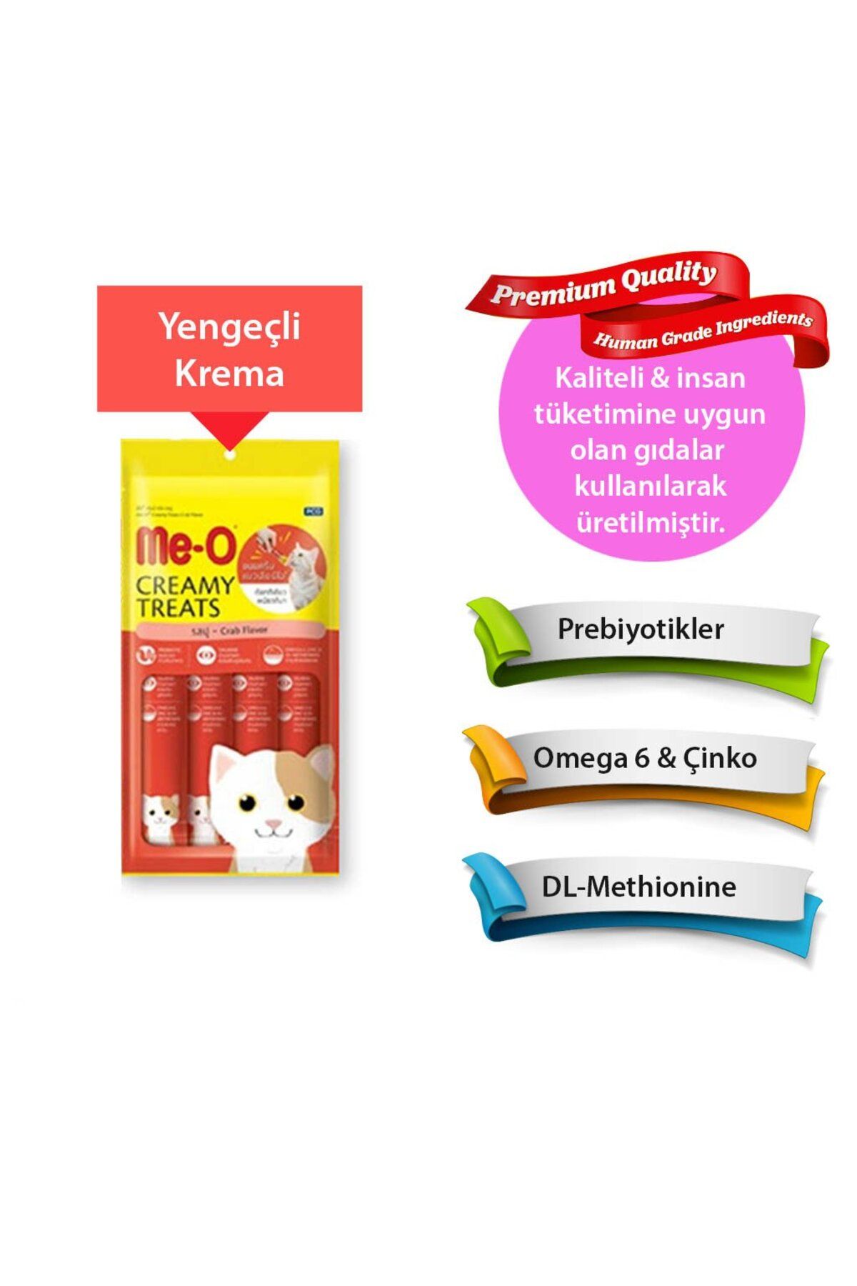 me-o Yengeç Etli Krem Kedi Ödül Maması 60g