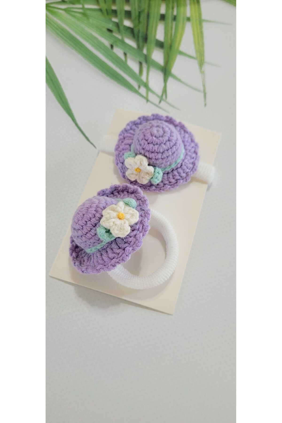 Amigurumi Organic Floral Elegant Hat Handmade 2-Piece Rubber Buckle
