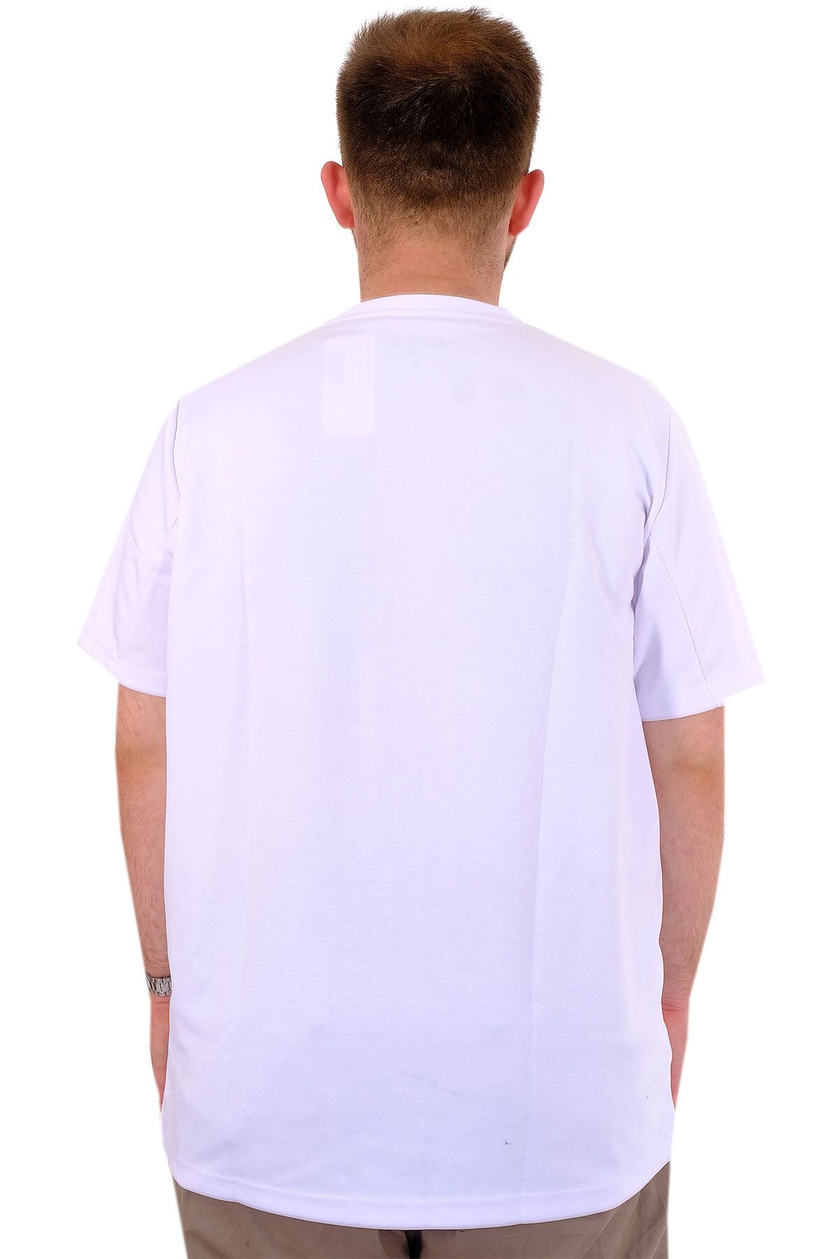 ModeXL-Men's T-Shirt - Crew Neck, Plus Size, White Interlok 23162 4