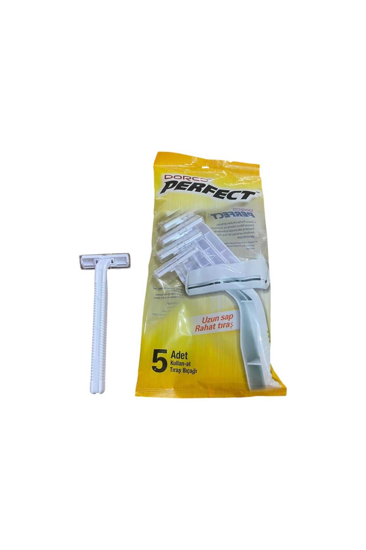 Dorco Perfect Kullan At Tıraş Bıçağı 5'li Paket - Uzun Sap, Rahat Tıraş Deneyimi!