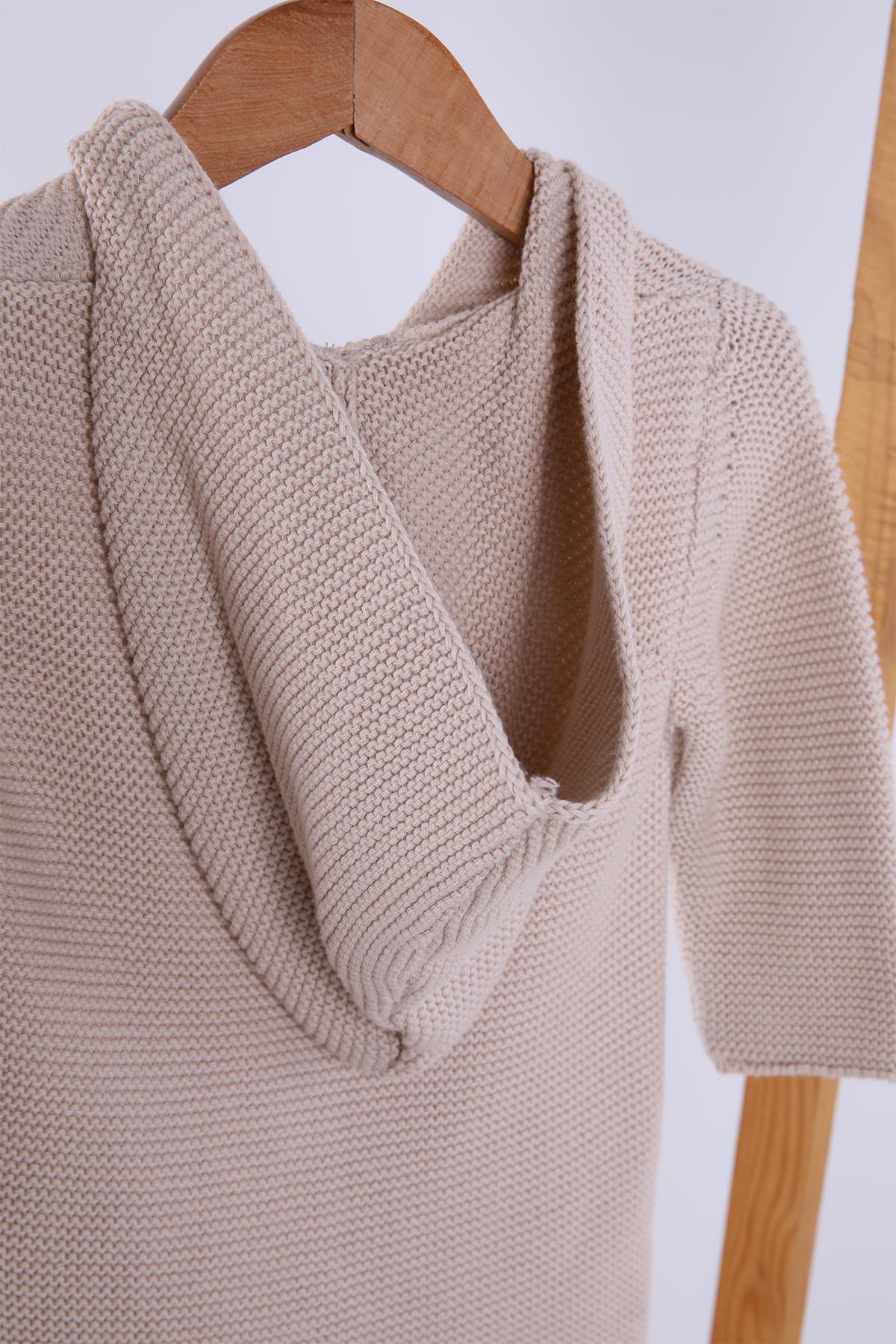 Babyhola %100 Organik Triko Kız Erkek Bebek Çocuk Kapüşonlu Hırka 6000 fotoğrafı 6 (önizleme)