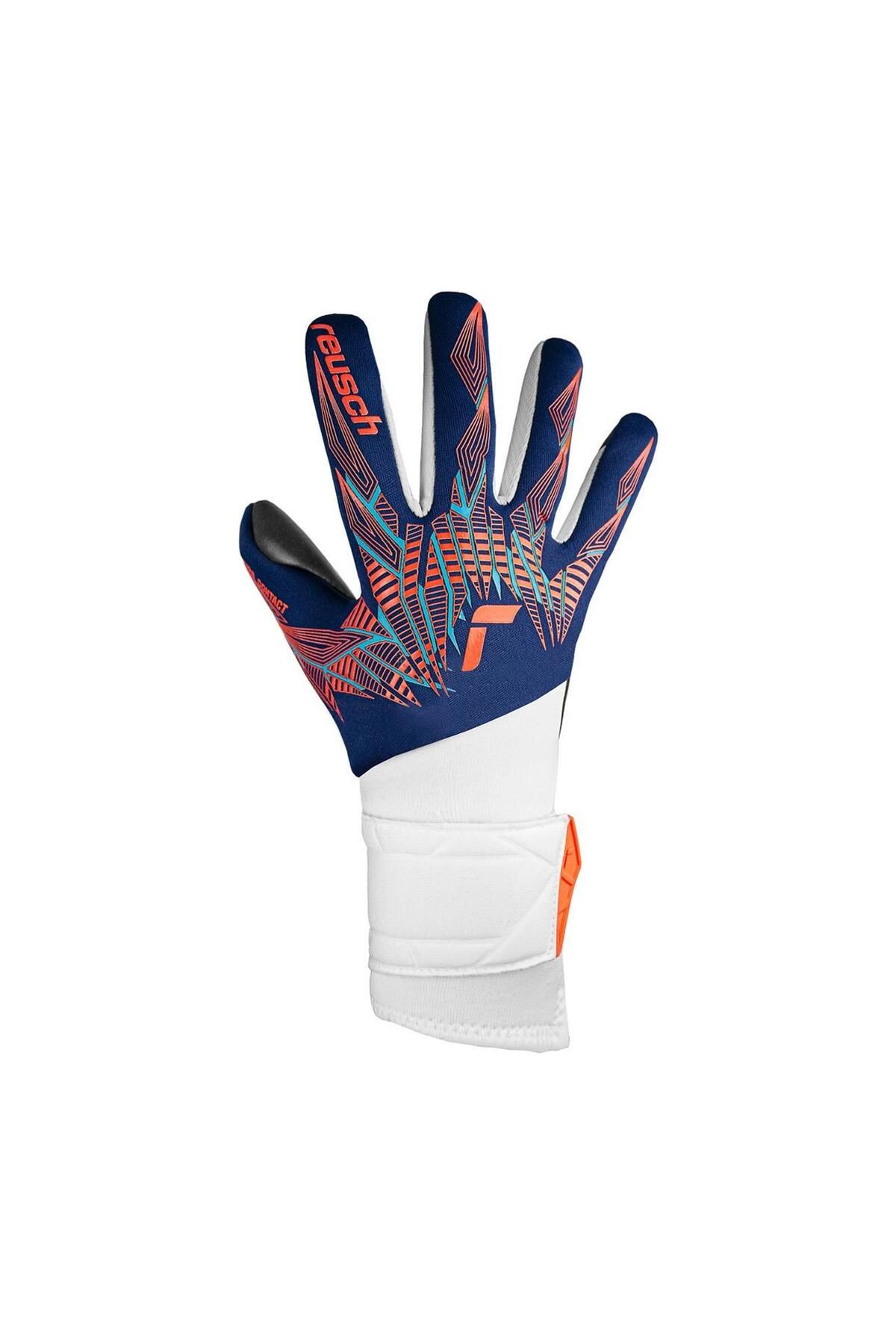 دستکش دروازه بان مردانه و زنانه 5470200 نقره ای NAVY BLUE ORANGE Reusch