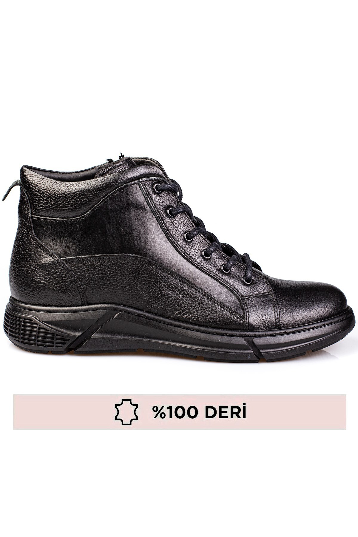 depderi  Hakiki Deri, Su Geçirmez, Fermuarlı, Kürklü, Deri Erkek Bot - Görsel 3