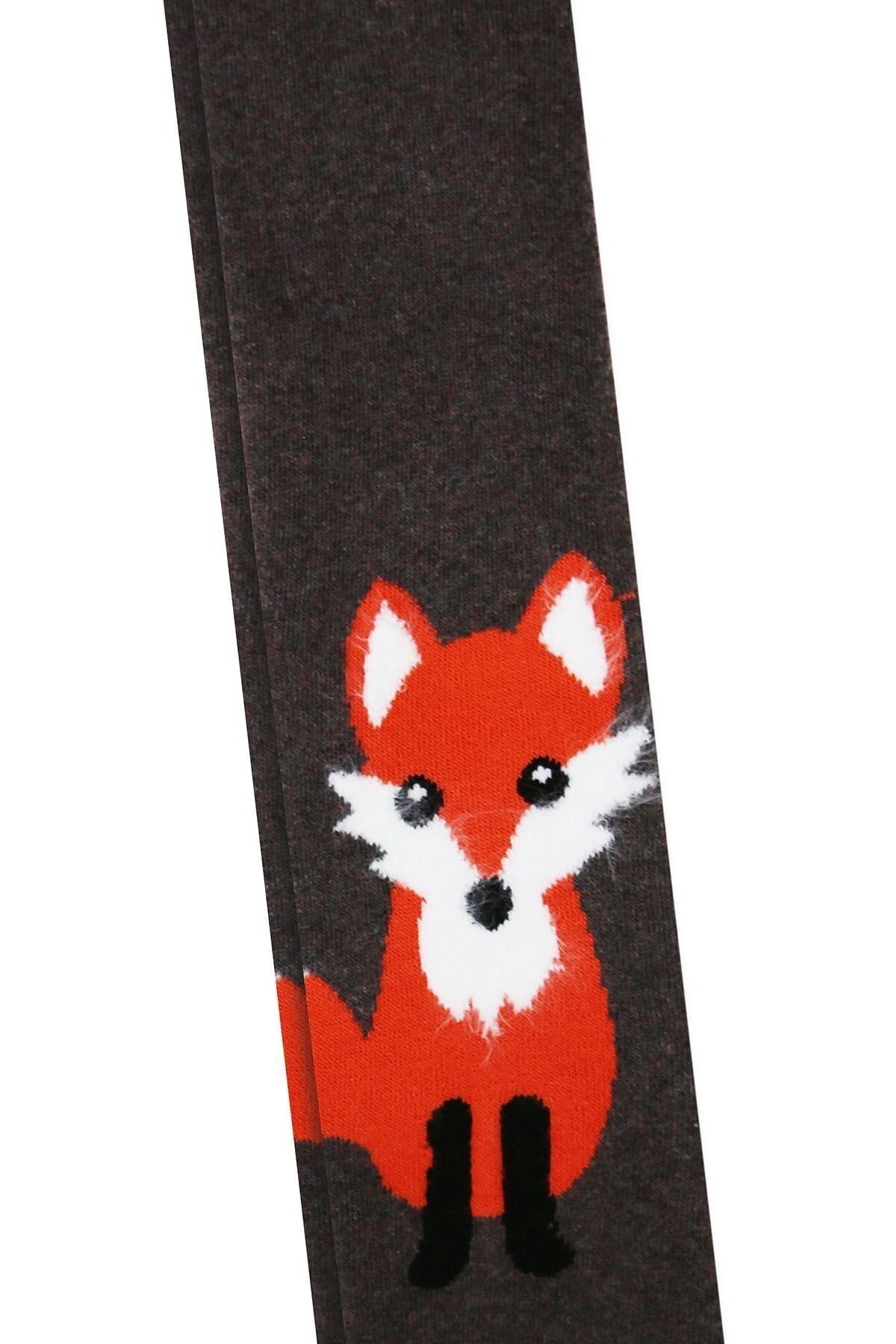 Bross-Fox Pattern Towel Children's Pantyhose Winter Socks 2