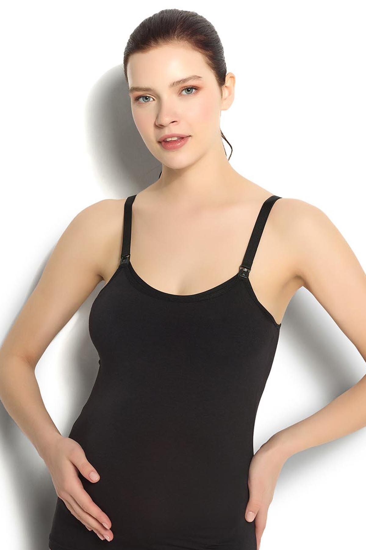 Jiber-Black Strappy Breastfeeding Undershirt 653 3