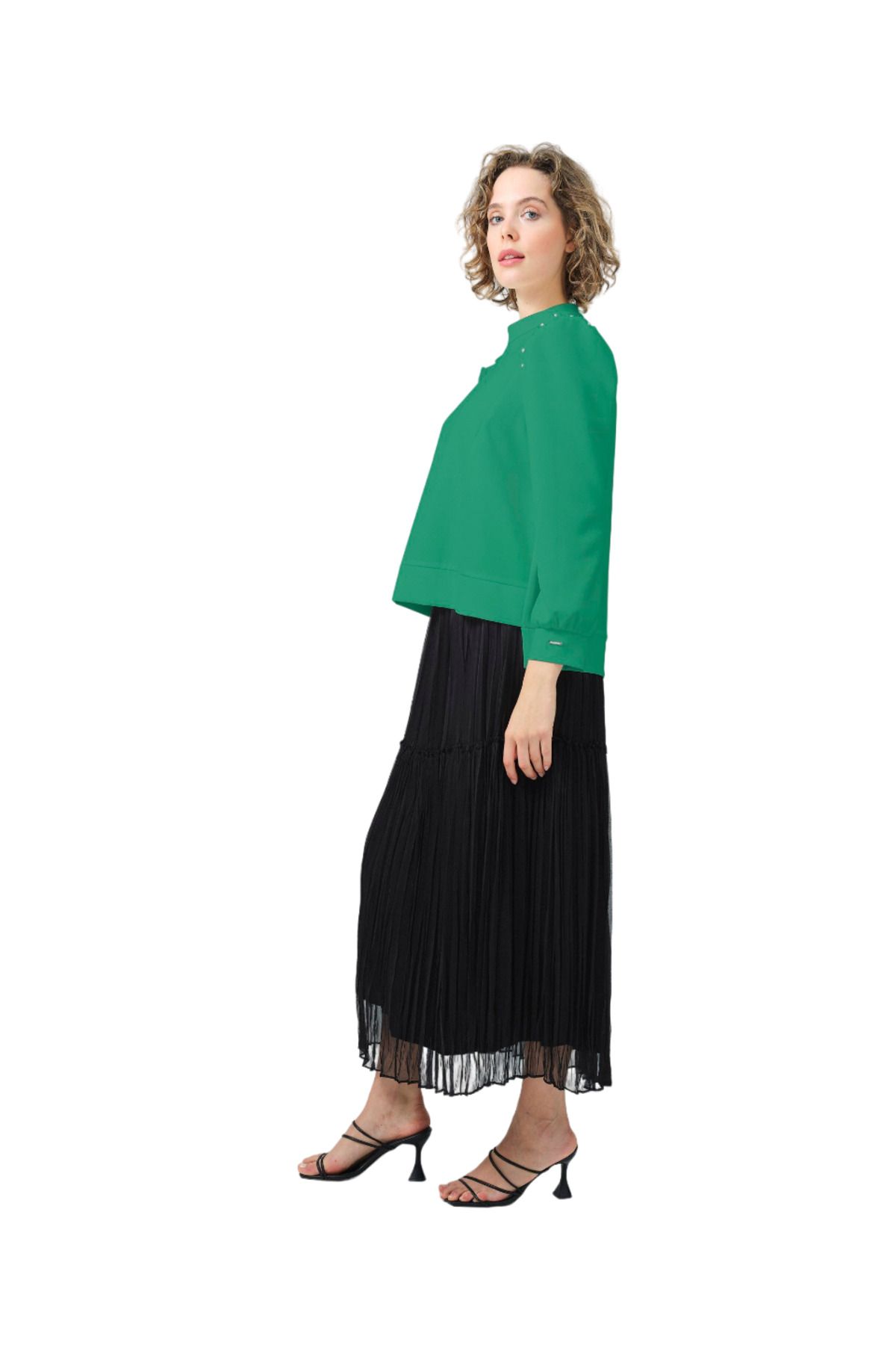 Moodbasic-Modest Tunic - Green - Slim fit 2