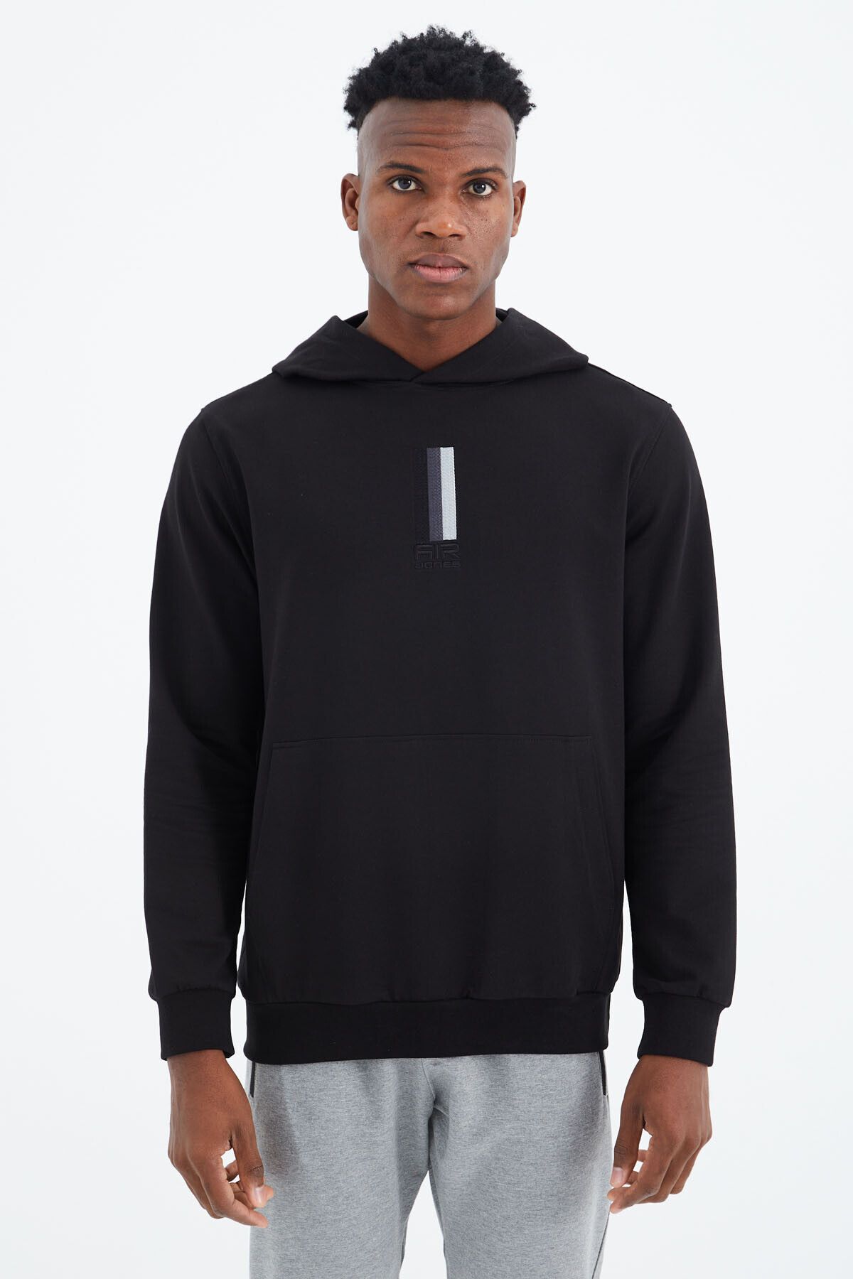 AIR JONES-Harvey Black Hooded Sweatshirt - 88309 1