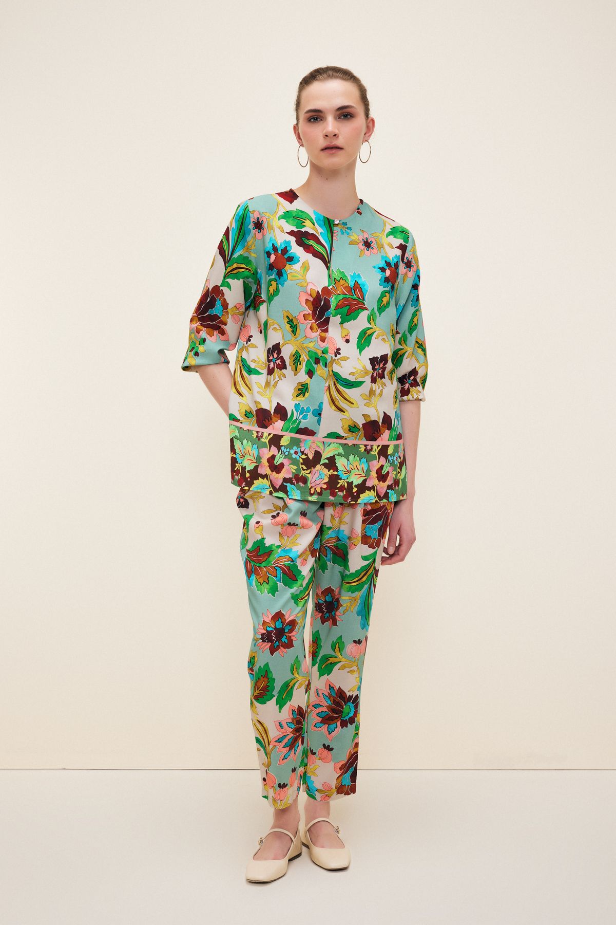 Love My Body-Gemusterte Bluse 3