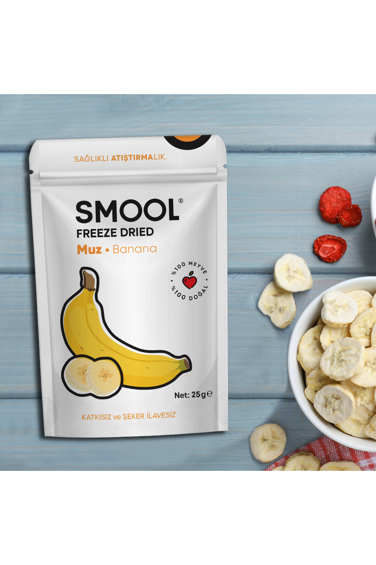 SMOOL-2 Pack Banana Freeze Dried Freeze Dry Banana (25Gr X2) 5