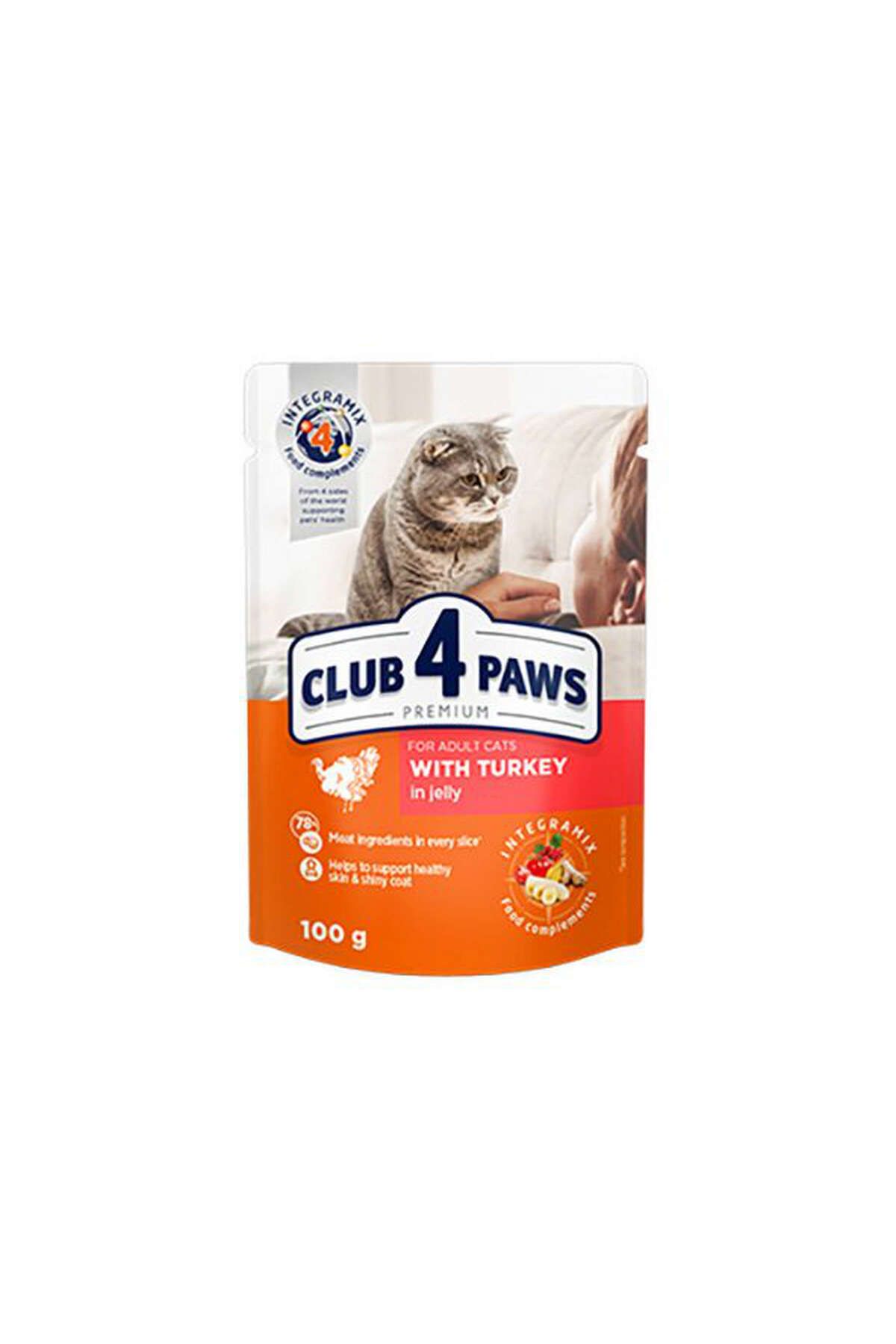 Club4Paws HINDI ETLI PREMIUM POUCH KEDI MAMASI 100 GR X 6 ADET 661142