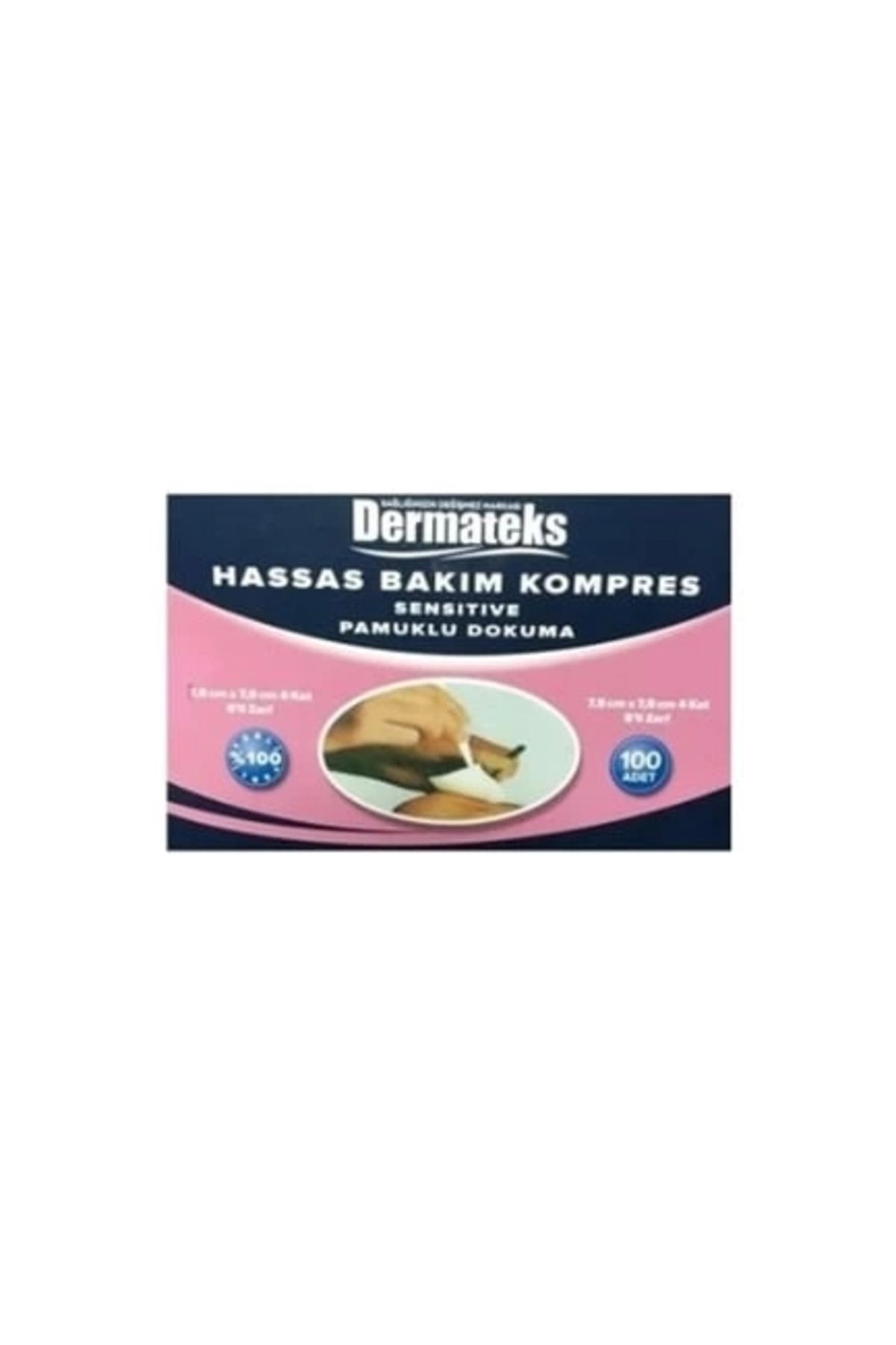 Dermateks 7,5cmx7,5cm 5'li Steril Gazlı Bez Hassas Dokuma (100 ADET)