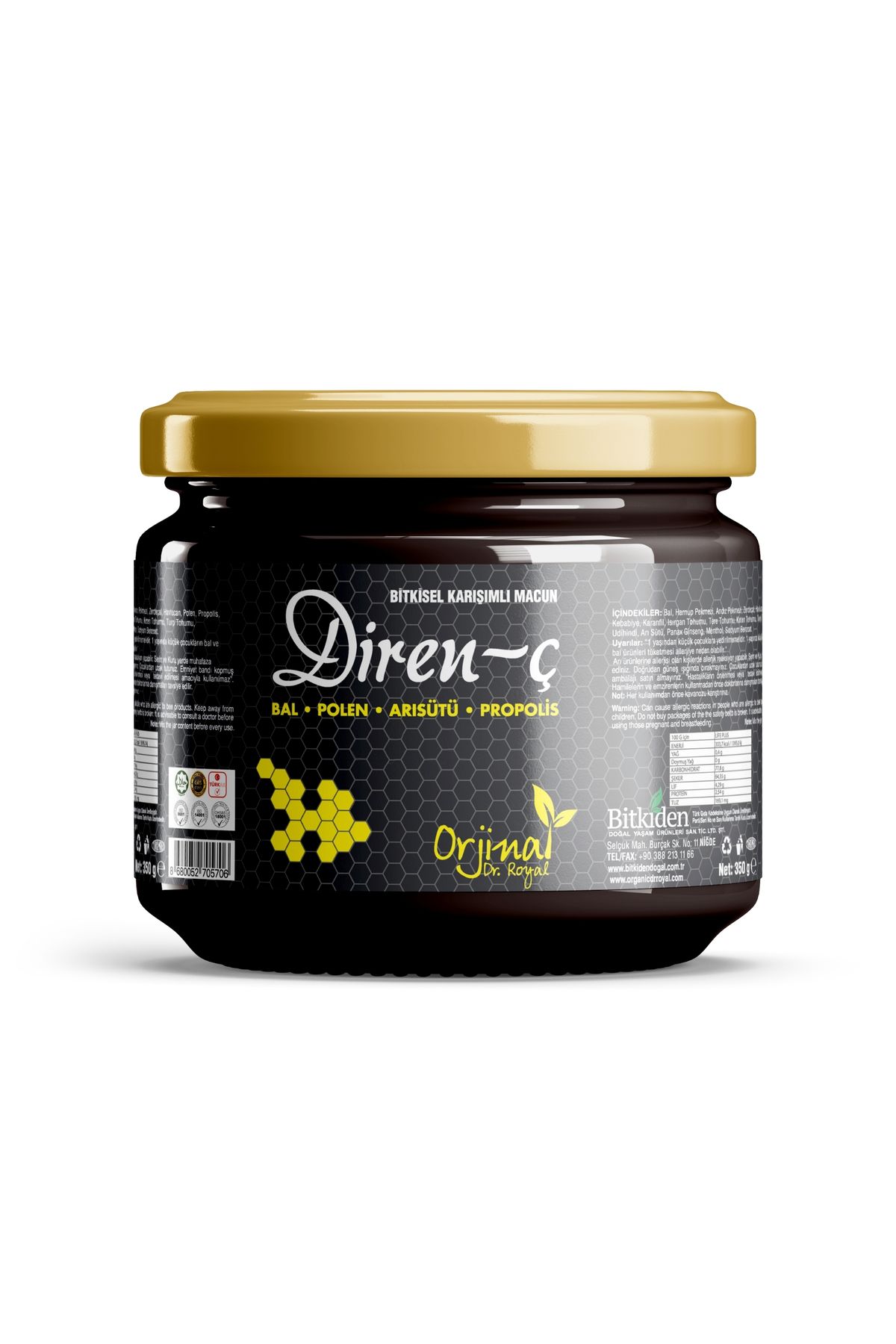 Dr. Royal Orjinal Dr Royal Direnç Glikoz Içermeyen Bal Polen Propolis Arı Sütlü Bitki Karışımlı Macun 350 Gr