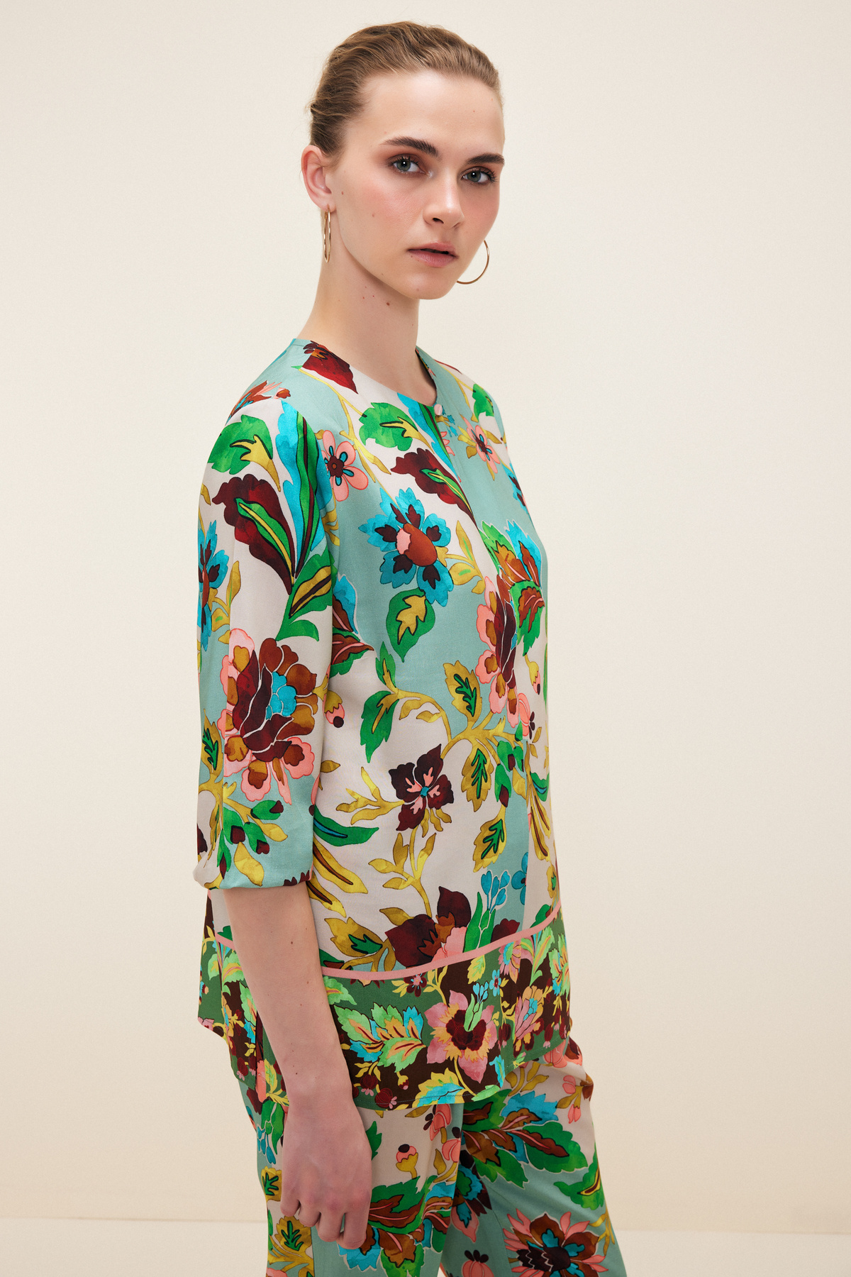 Love My Body-Gemusterte Bluse 4