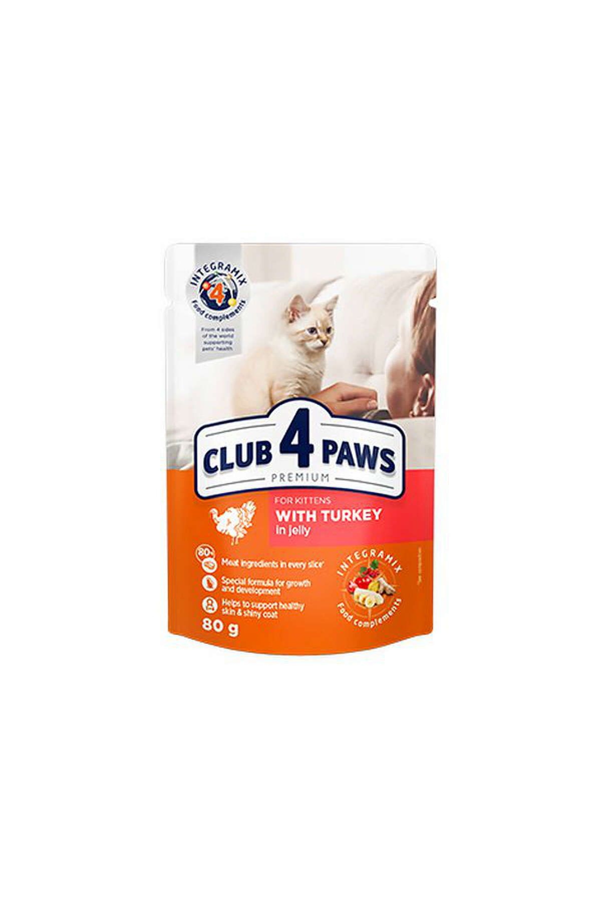 Club4Paws HINDILI PREMIUM POUCH YAVRU KEDI MAMASI 80 GR X 6 ADET 661142