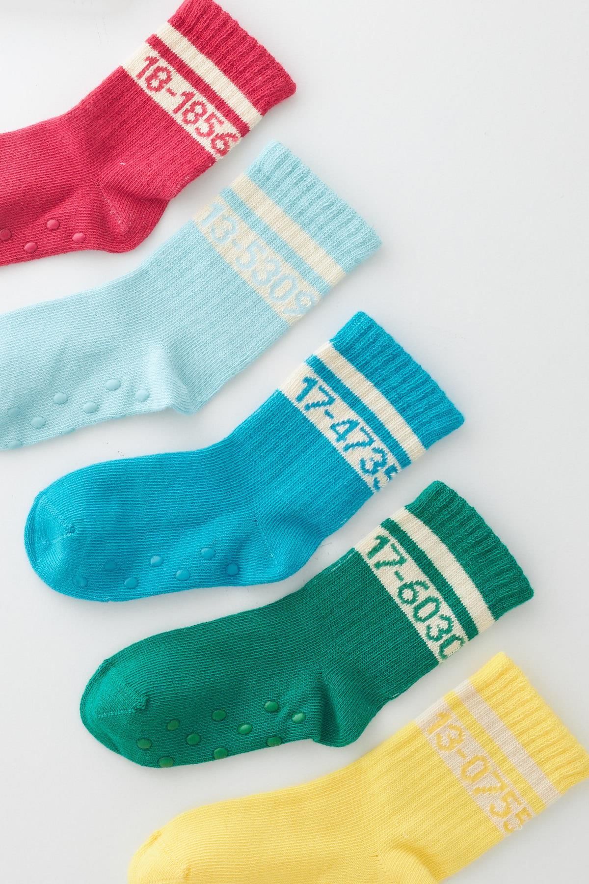 Katia&Bony-Pantone Colorful 5-Piece Baby Socks Set - Boxed 4