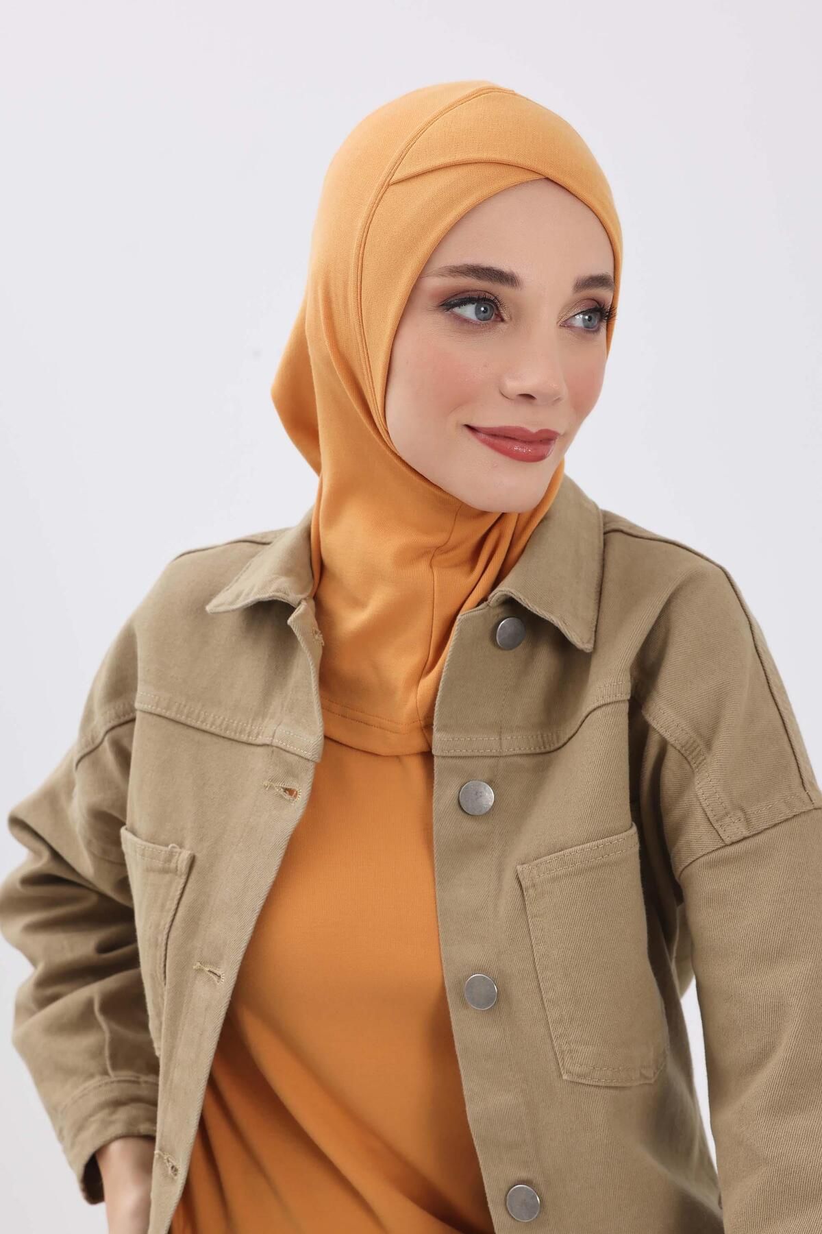 Aisha's Design-Winter Hijab Cap with Cross Detail on the Front, Tb-4Rb 6