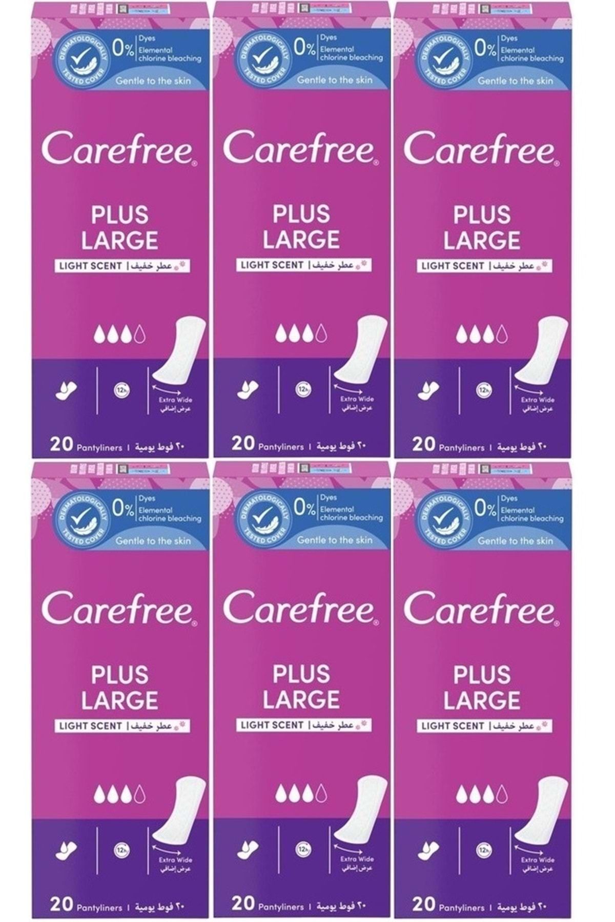 o.b. O.B Carefree Günlük Ped Hafif Parfümlü Plus Large 120 Adet (6PK*20)